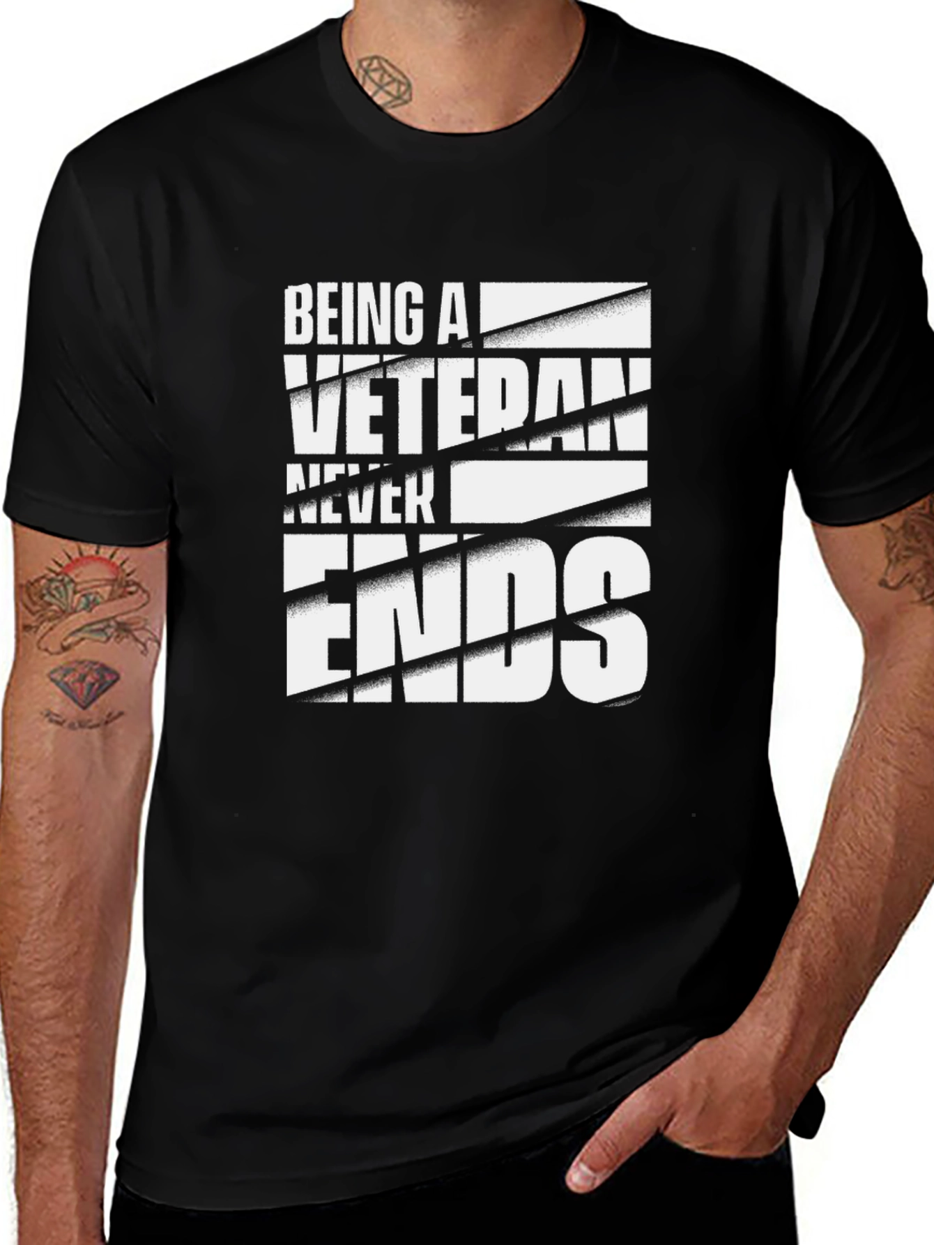 Variant 13 of Being a Veteran Never Ends Graphic Tee