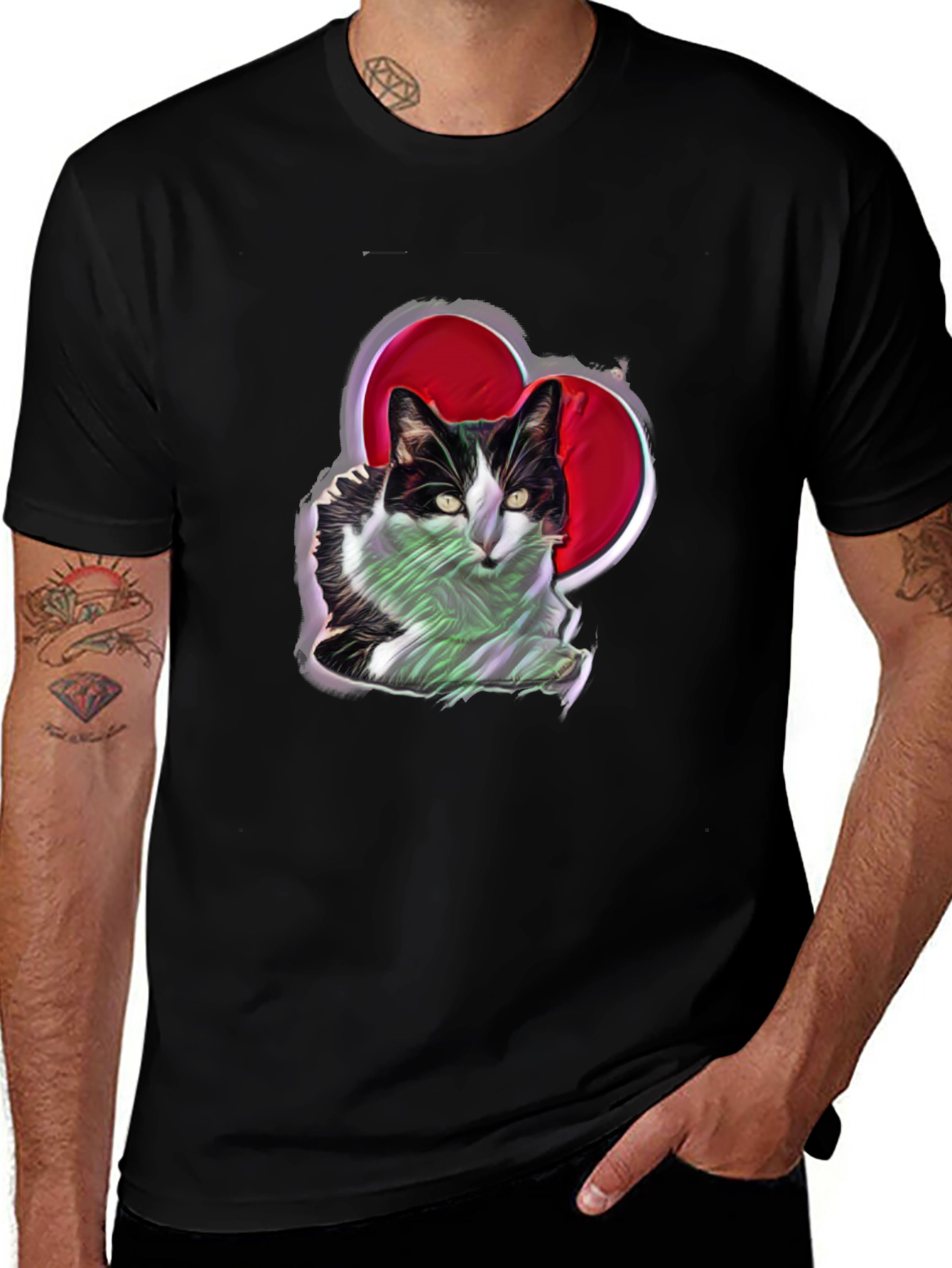 Variant 17 of Cat Lover's Heart Tee