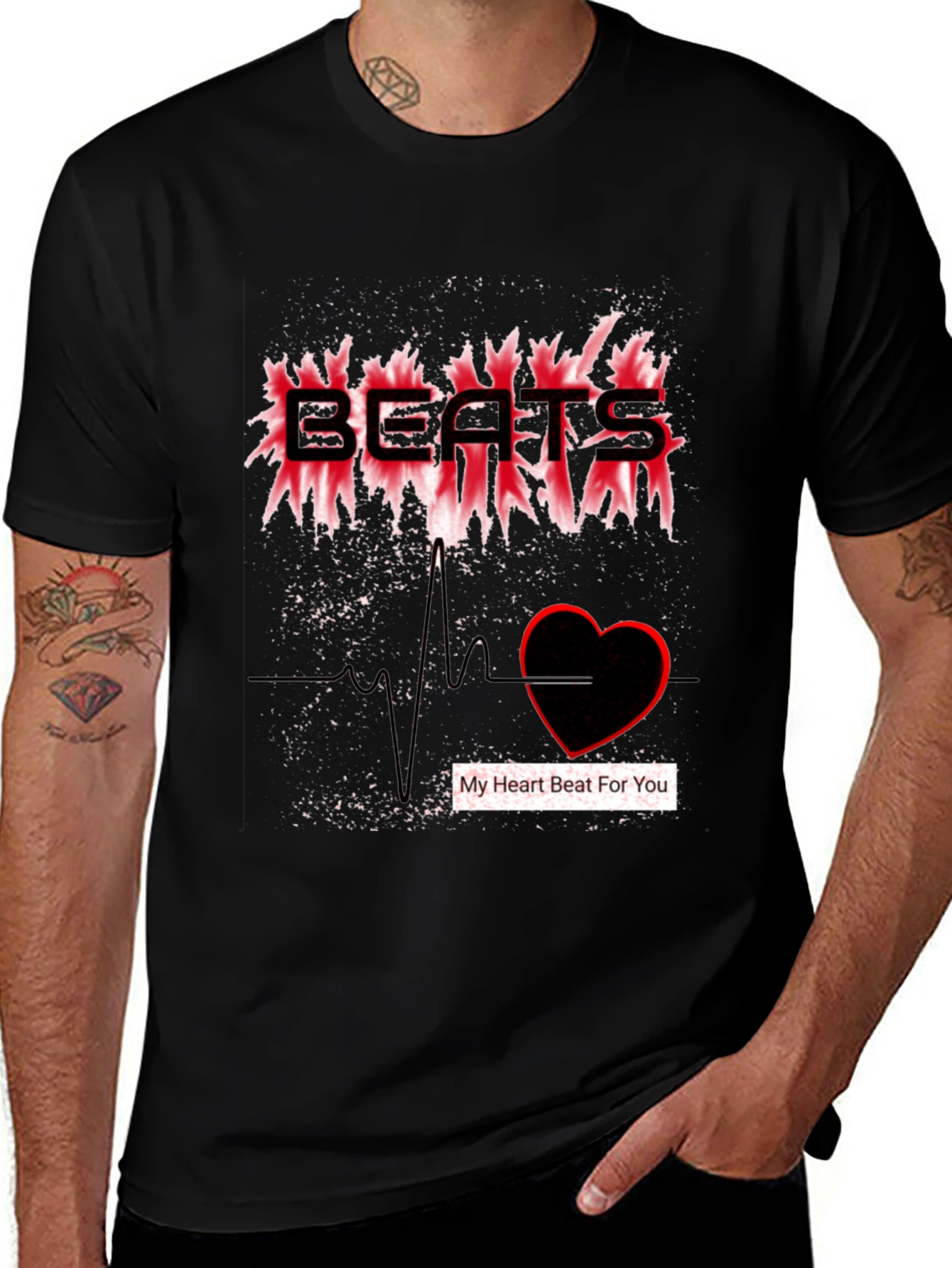 Black Beats of My Heart T-Shirt main image