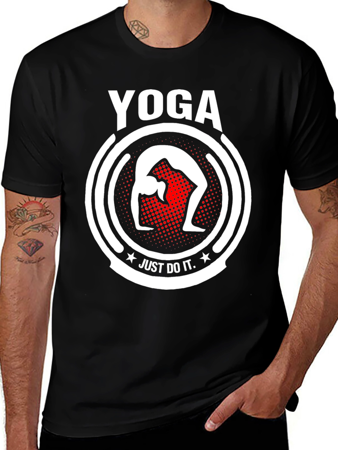 Variant 20 of Yoga Just Do It Graphic Tee - Black