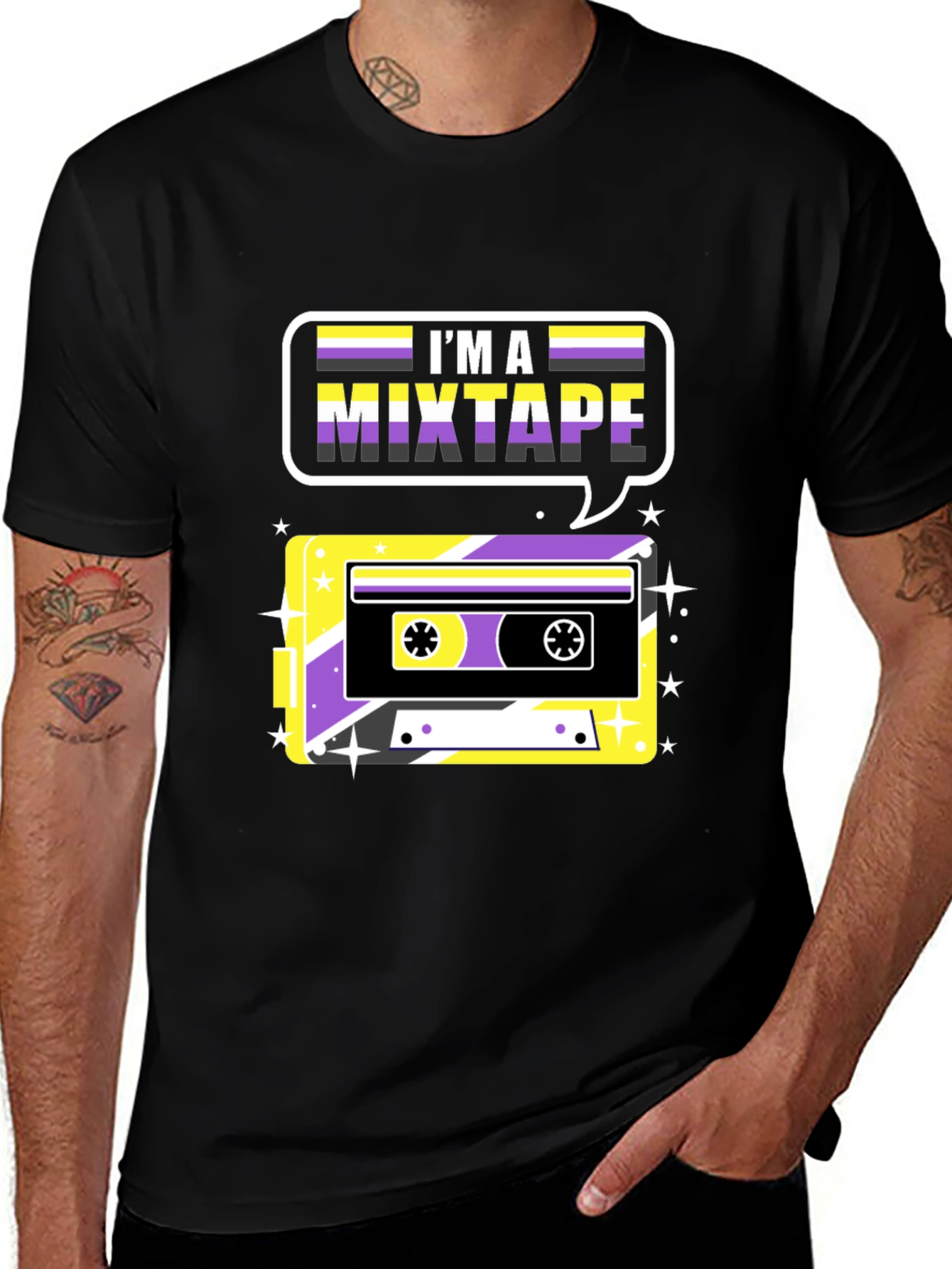 Variant 20 of I'm A Mixtape T-Shirt - Nonbinary Pride