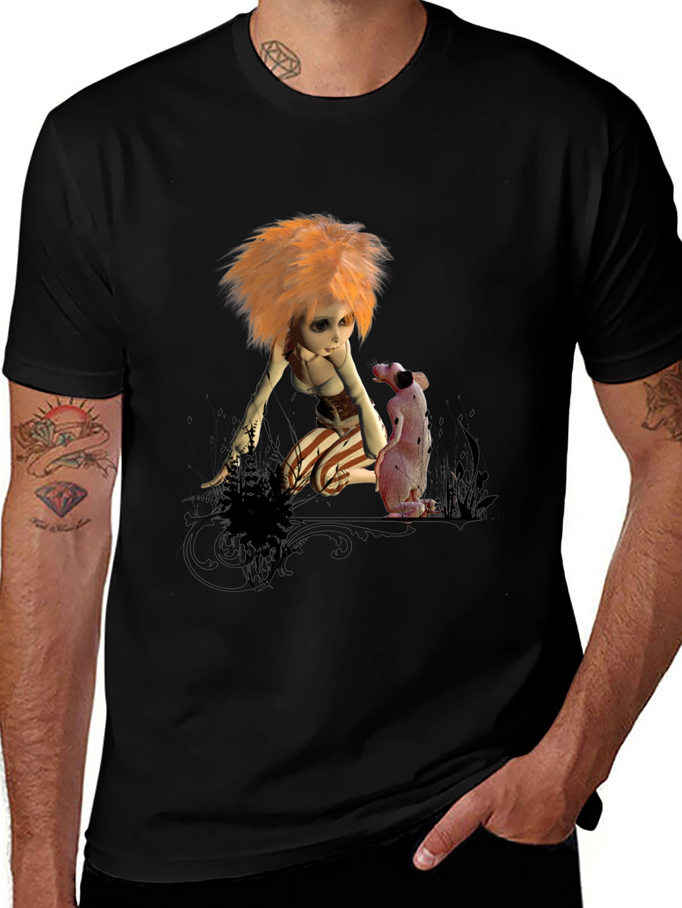 Variant 10 of Whimsical Doll Graphic T-Shirt