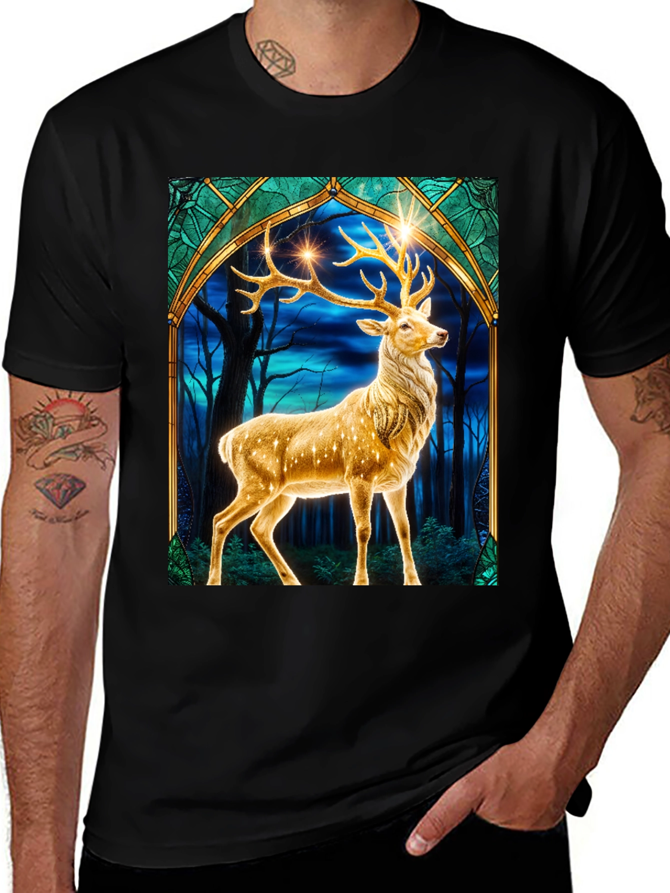 Variant 10 of Enchanted Stag Graphic Tee