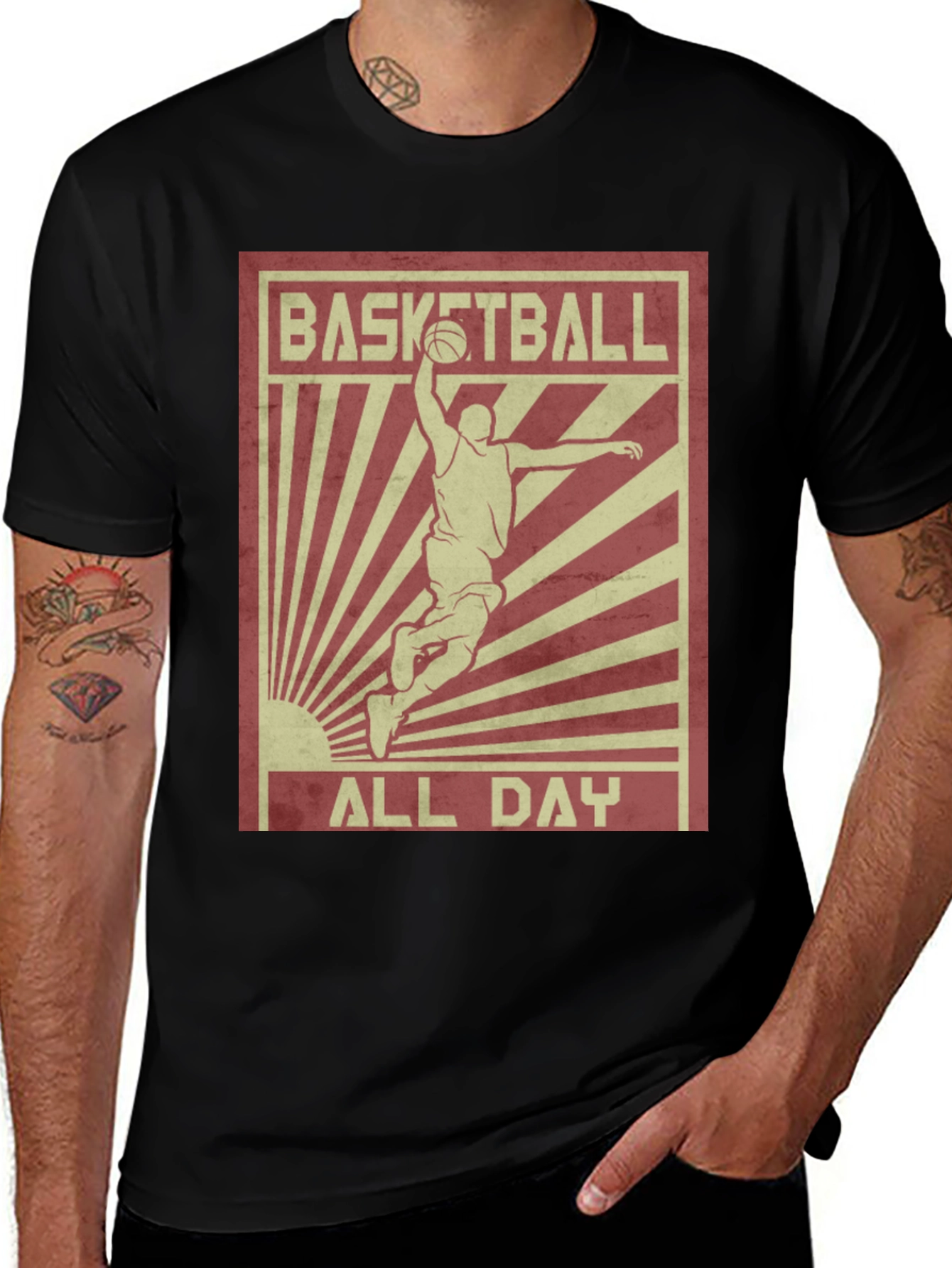 Variant 18 of Basketball All Day Graphic Tee