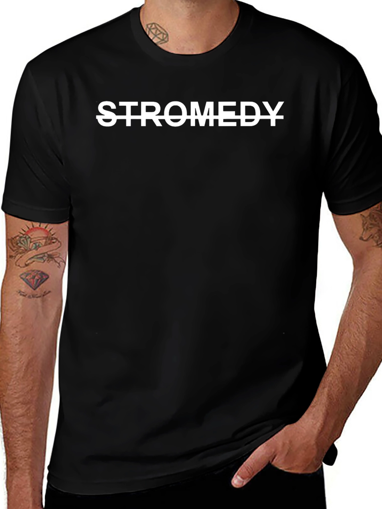 Variant 2 of Stromedy T-Shirt - Modern Style, Black Tee