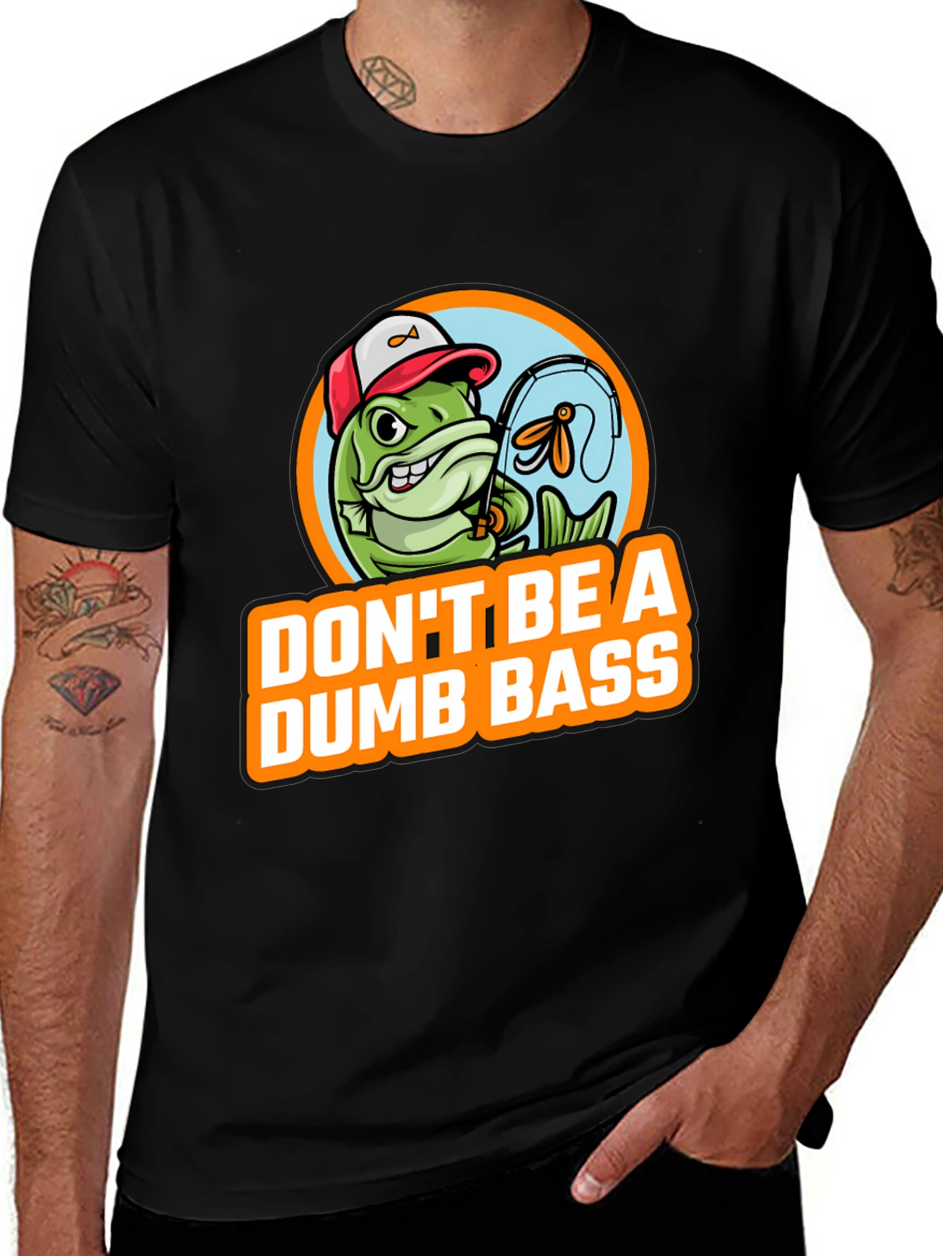 Variant 29 of Don't Be A Dumb Bass Fishing Graphic T-Shirt