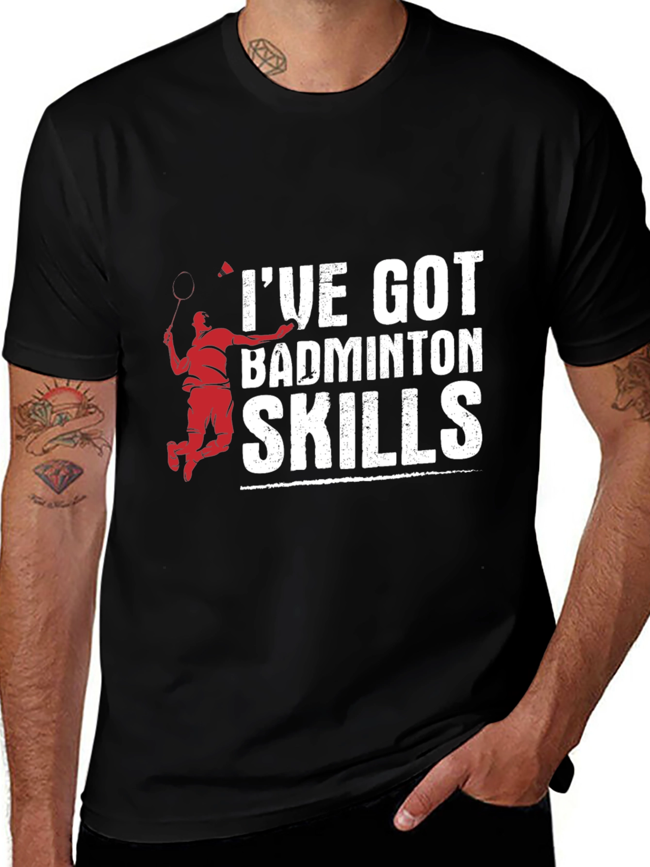 Variant 25 of Badminton Skills Graphic T-Shirt