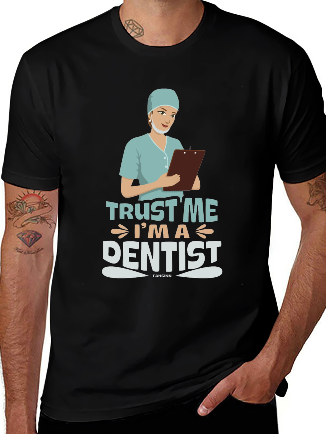 Variant 28 of Trust Me I'm a Dentist Black T-Shirt