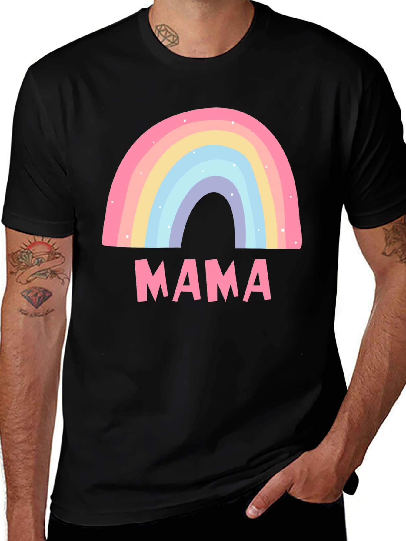 Variant 15 of Mama Rainbow Graphic Tee - Cute Mother's Day Shirt