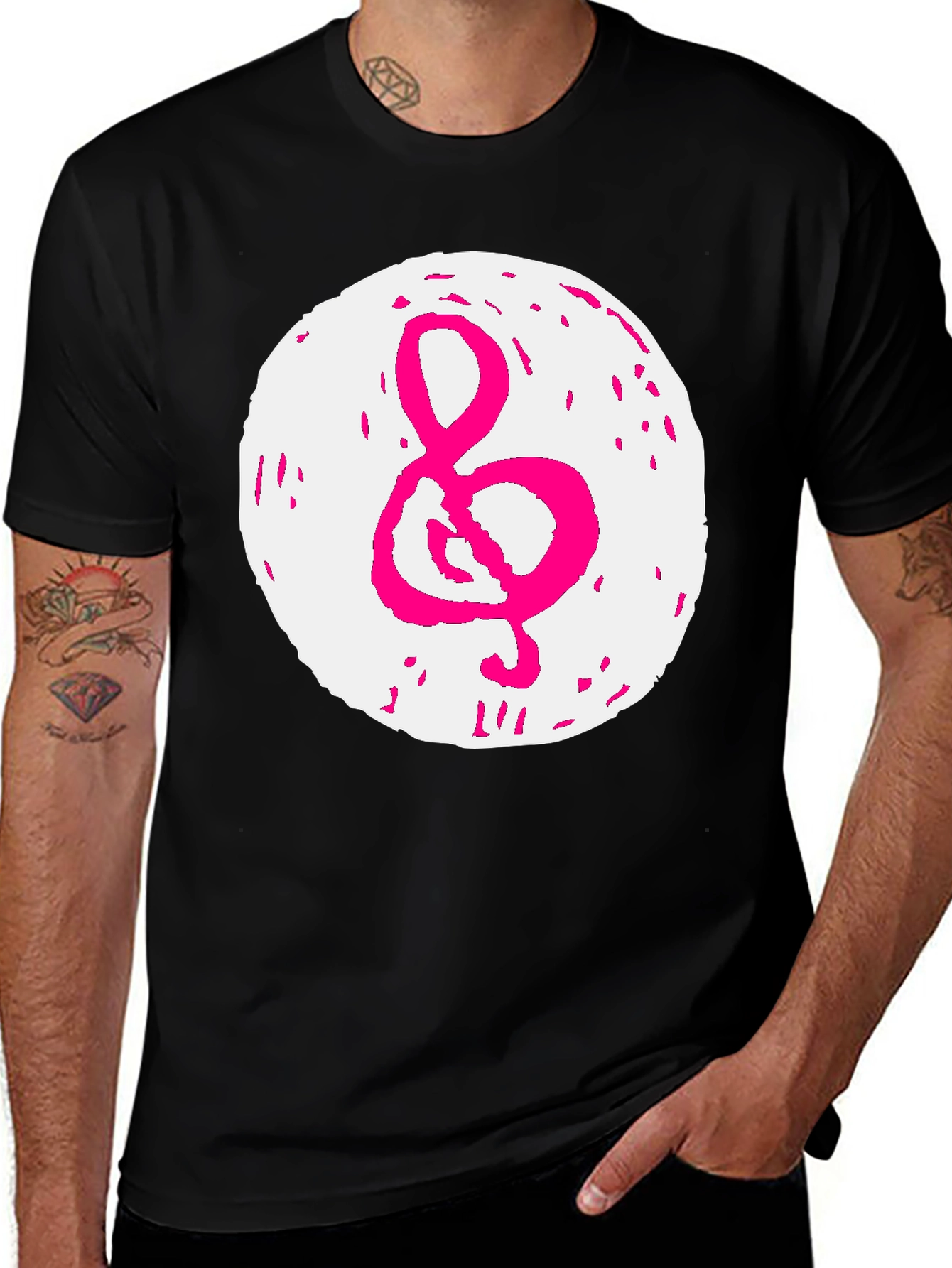 Variant 6 of Treble Clef Graphic Tee - Music Lover's T-Shirt