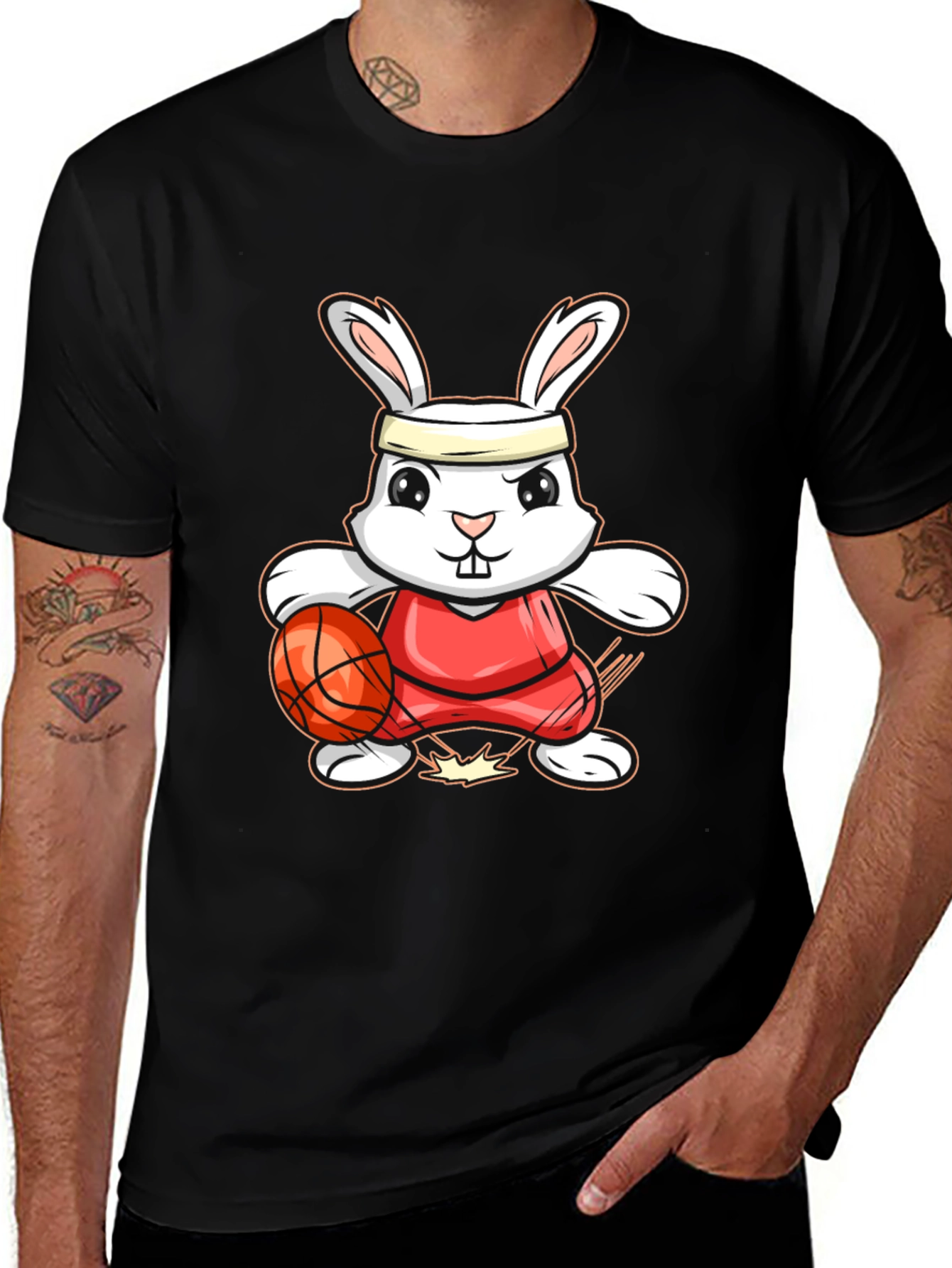 Variant 27 of Bunny Basketball Player Graphic Tee