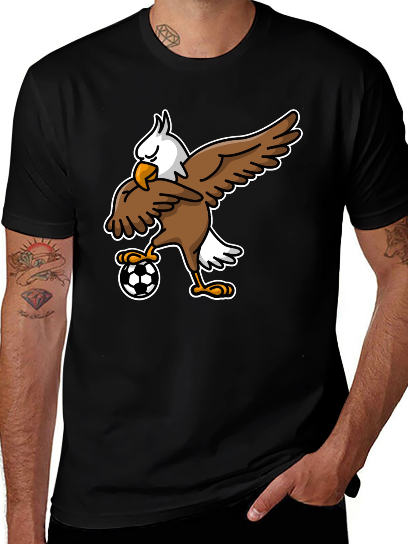 Black Soccer Eagle Graphic Tee - Black main image