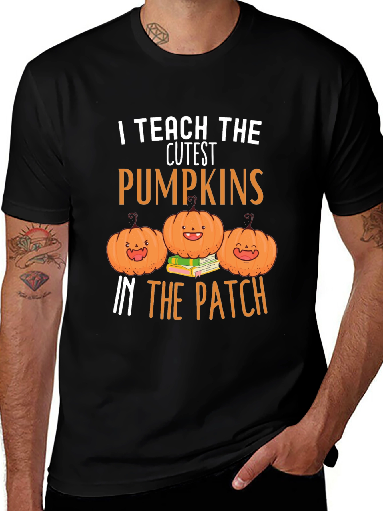 Variant 10 of Cute Pumpkins Teacher T-Shirt