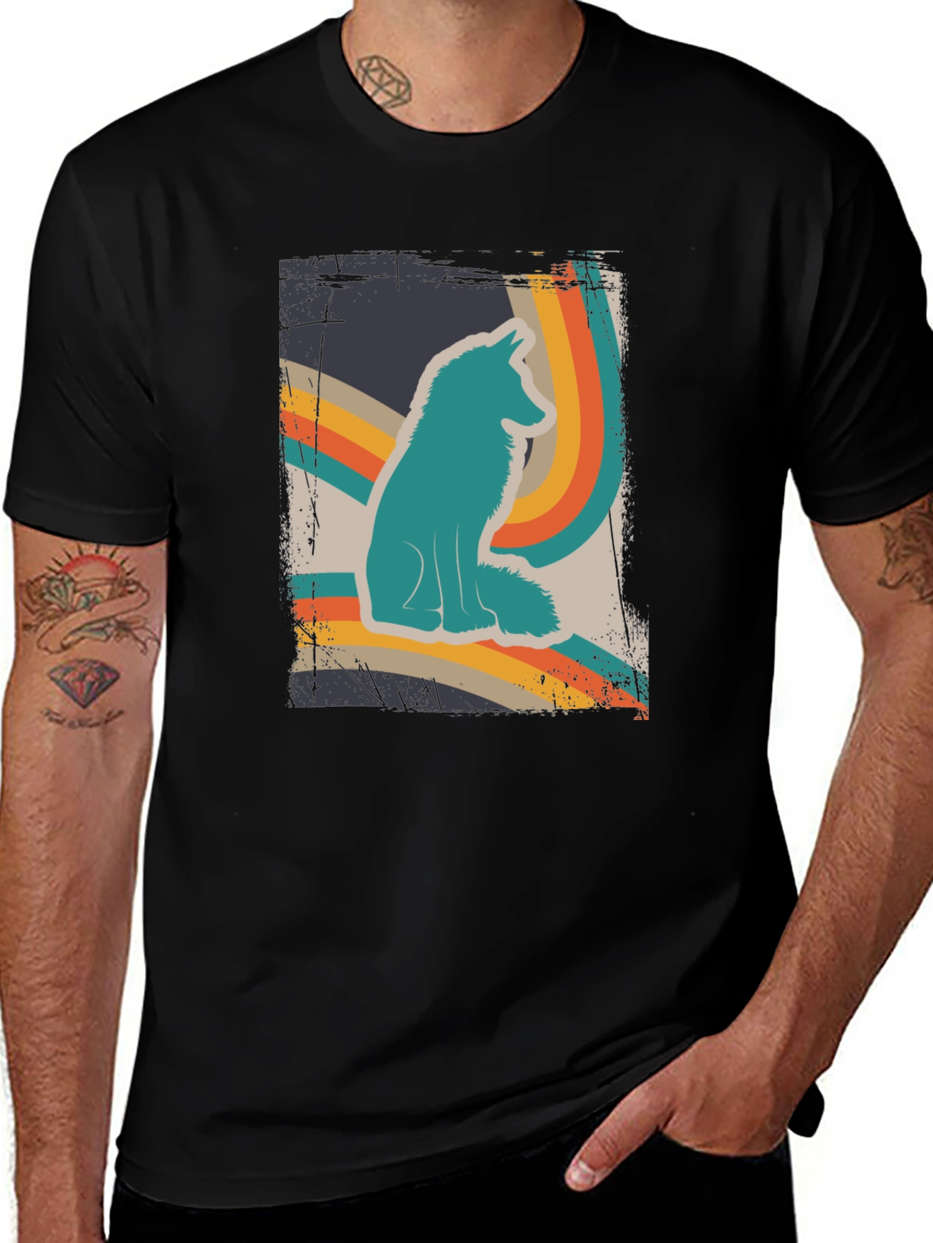 Variant 3 of Retro Fox Graphic Tee