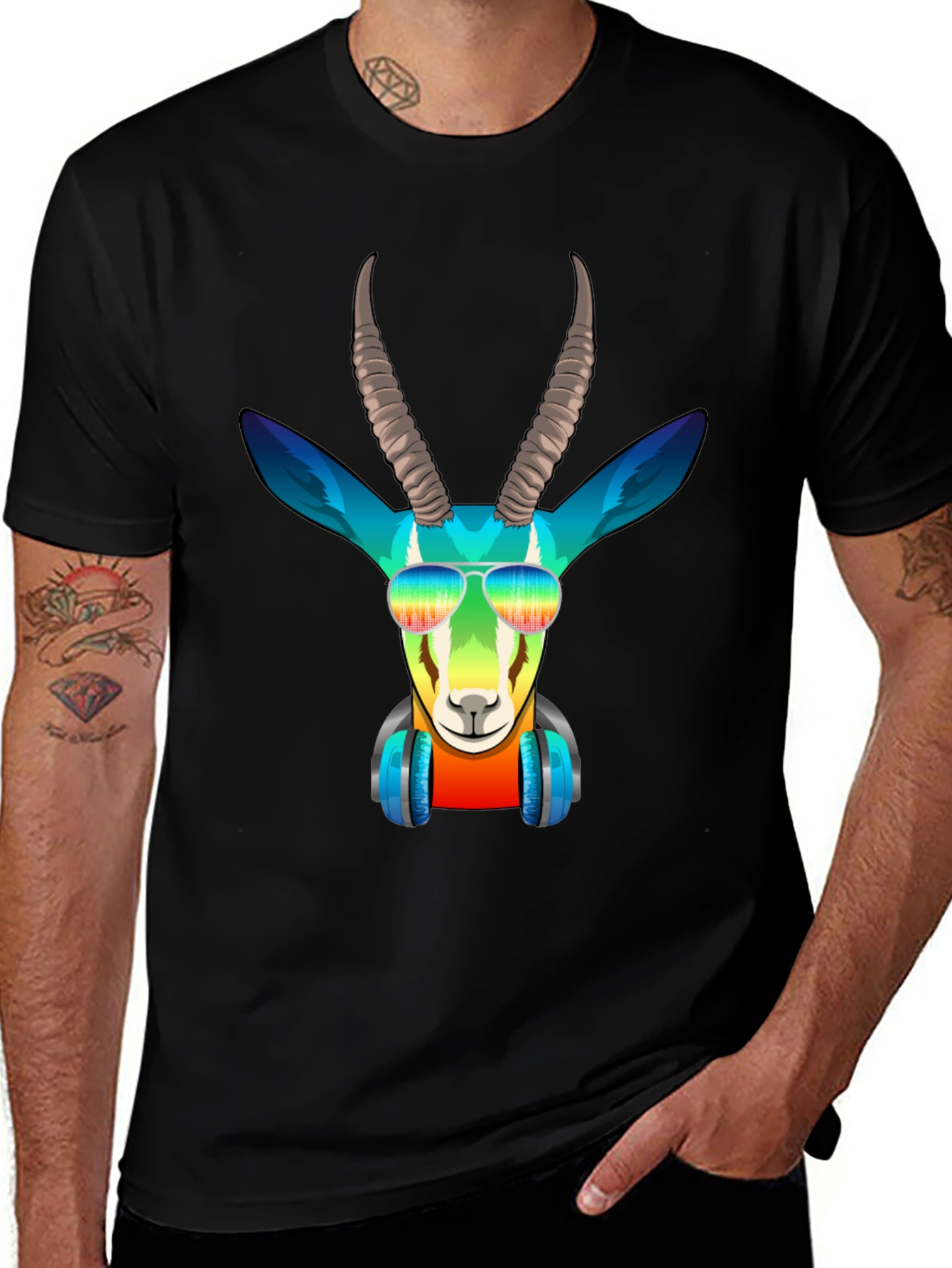 Variant 17 of Cool Antelope DJ Graphic Tee