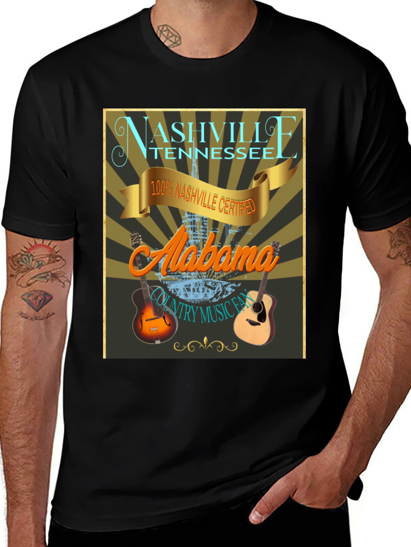 Variant 8 of Nashville Tennessee Graphic T-Shirt