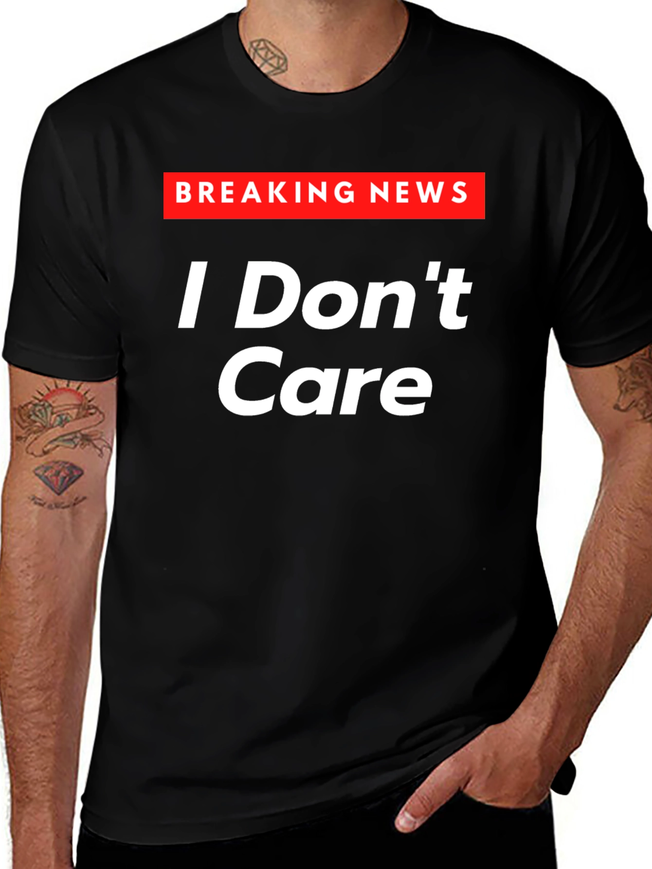 Variant 28 of Breaking News I Don't Care T-Shirt - Sarcastic Humor Tee