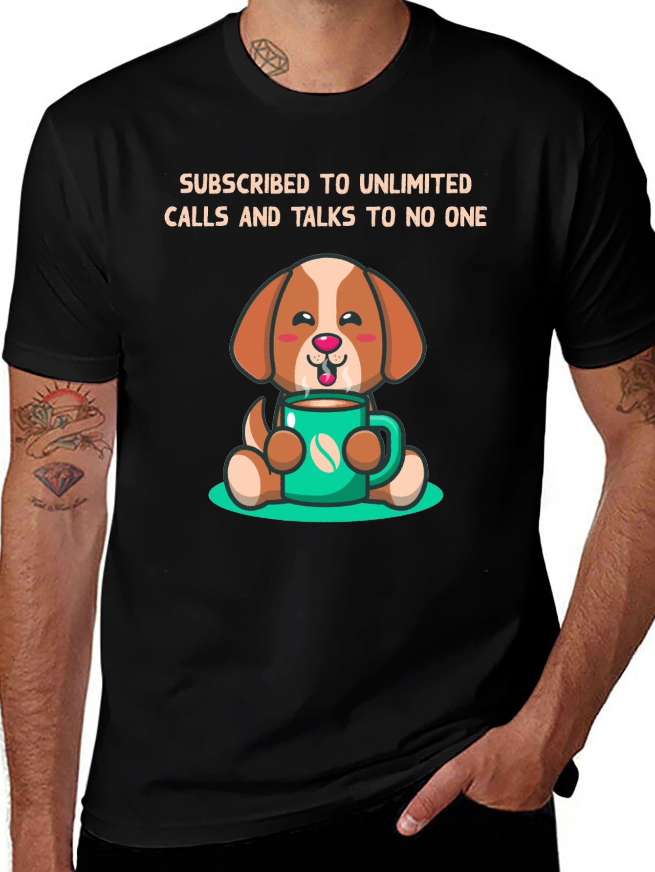 Variant 24 of Unlimited Calls Dog Graphic Tee