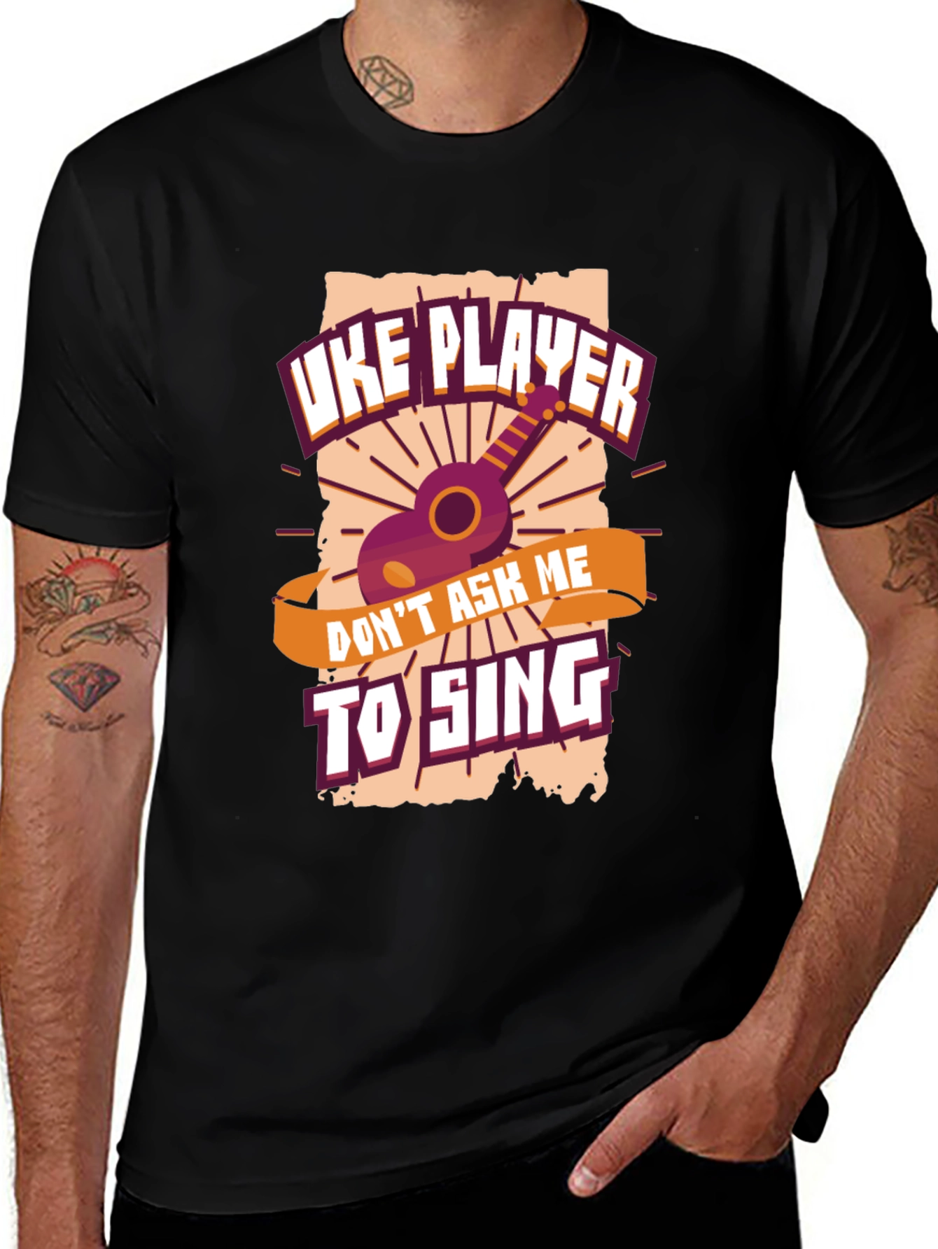 Variant 28 of Uke Player Don't Ask Me To Sing T-Shirt