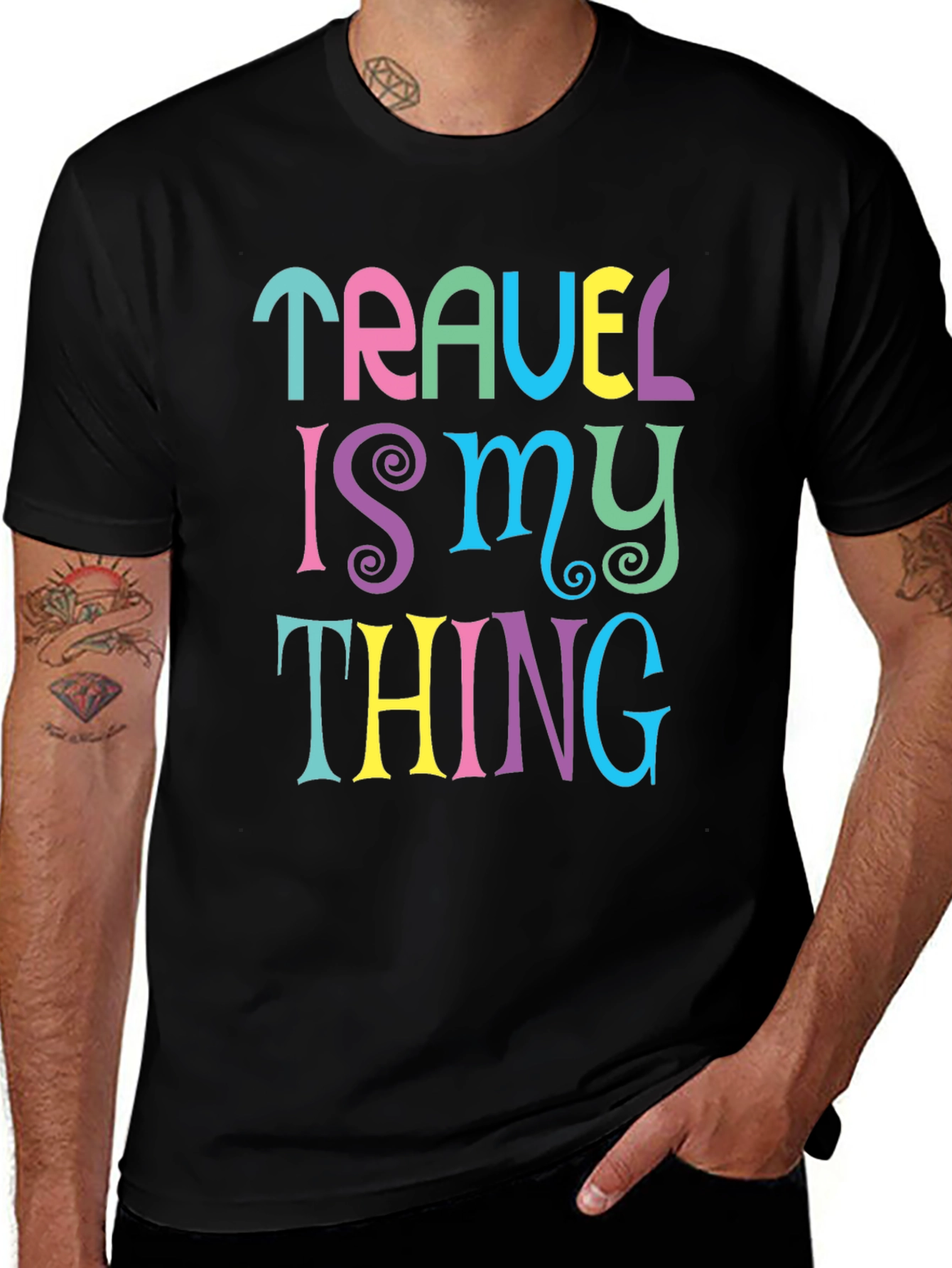 Black Travel is My Thing Graphic T-Shirt main image