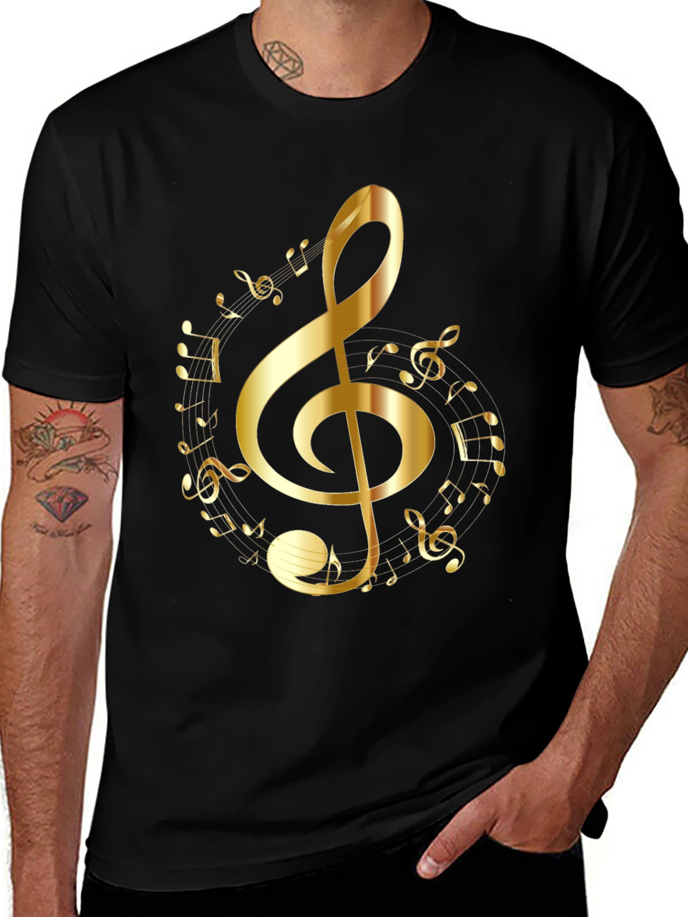 Variant 7 of Musical Treble Clef Graphic Tee