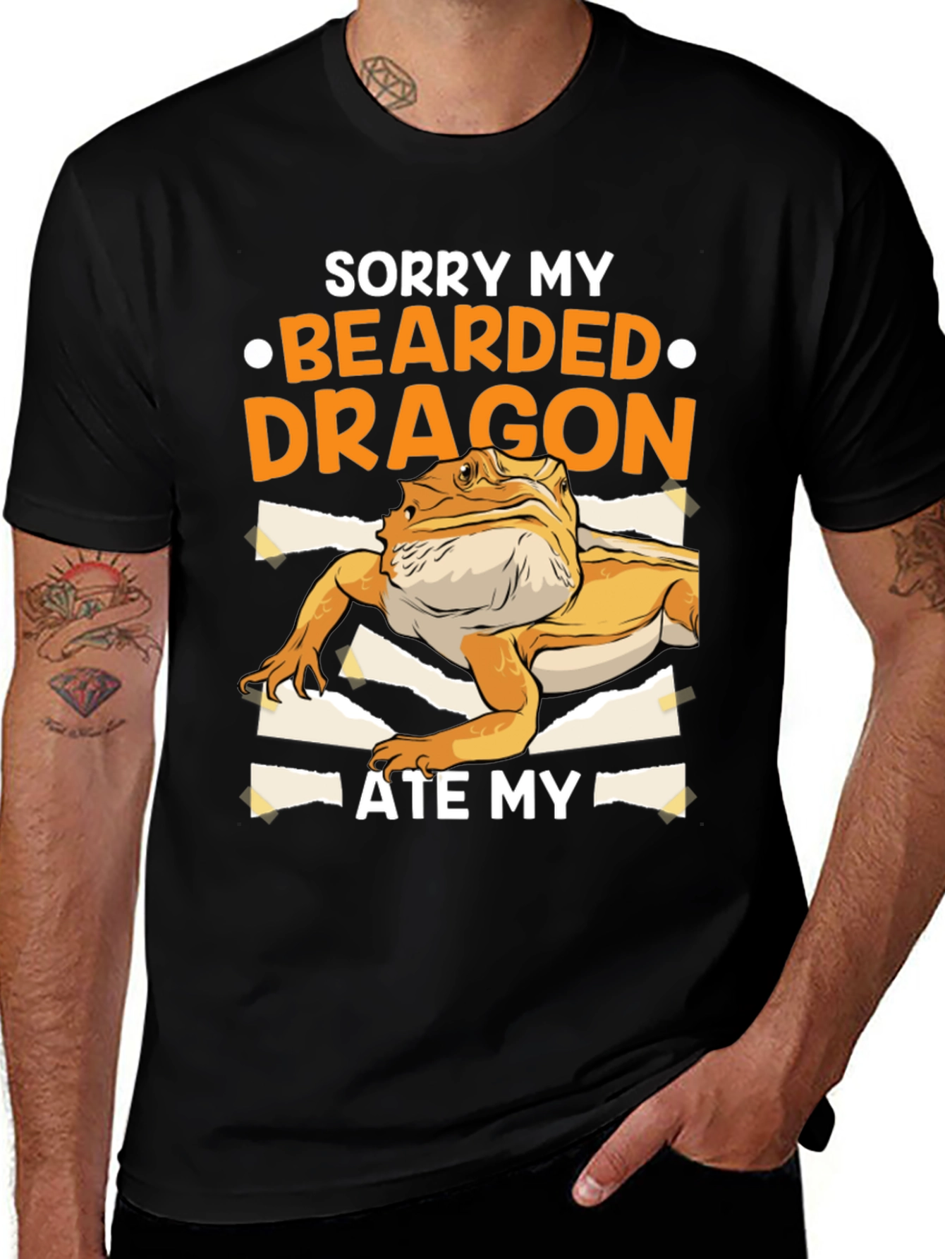 Variant 17 of Bearded Dragon Ate My Homework T-Shirt Funny Lizard Lover Tee