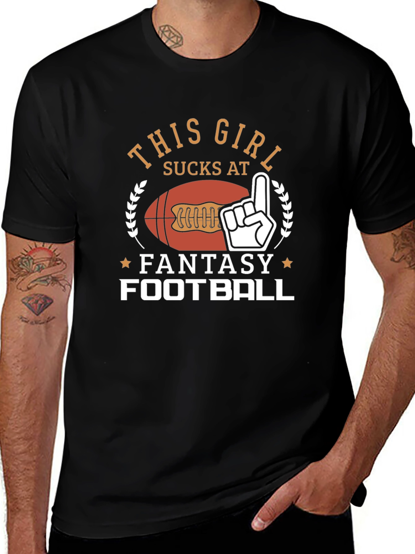 Variant 17 of Funny Fantasy Football T-Shirt - This Girl Sucks