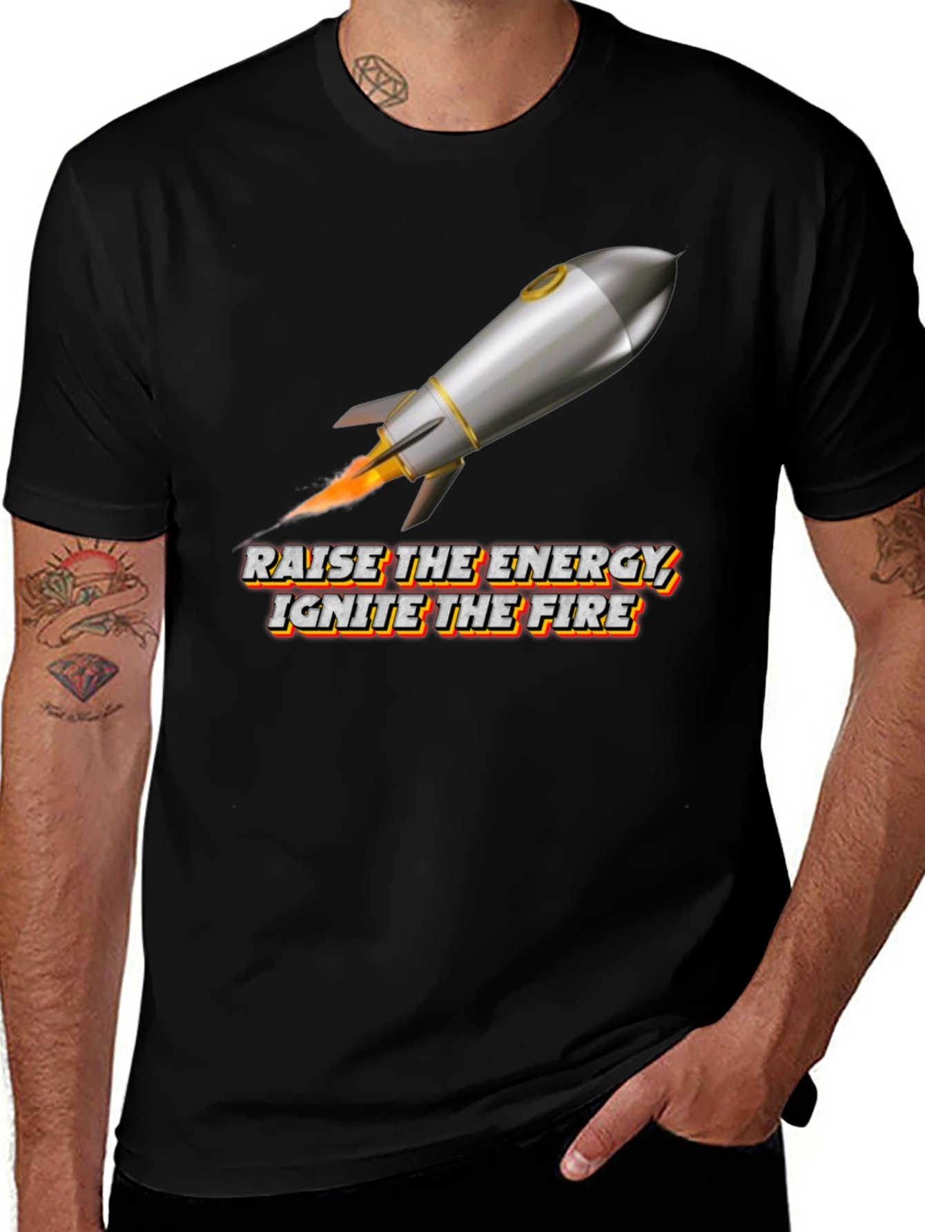 Rocket Launch T-Shirt - Raise The Energy, Ignite The Fire!