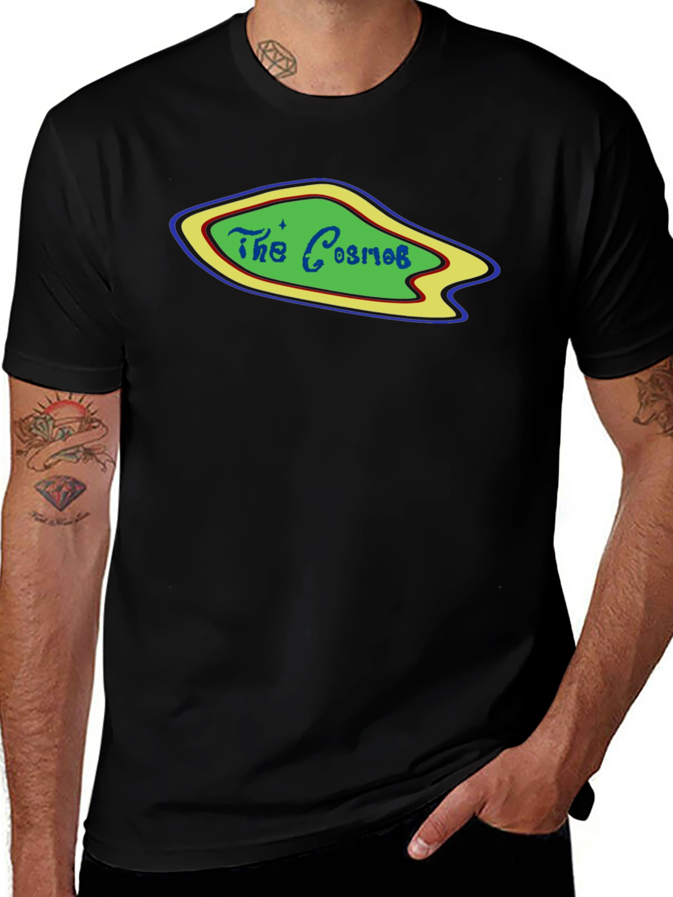 The Cosmos Retro Graphic T-Shirt - Black