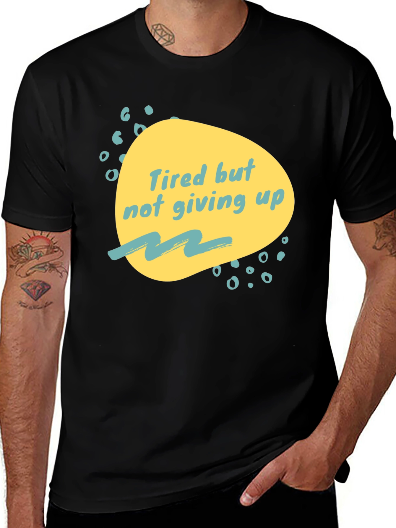 Variant 12 of Tired But Not Giving Up Graphic T-Shirt