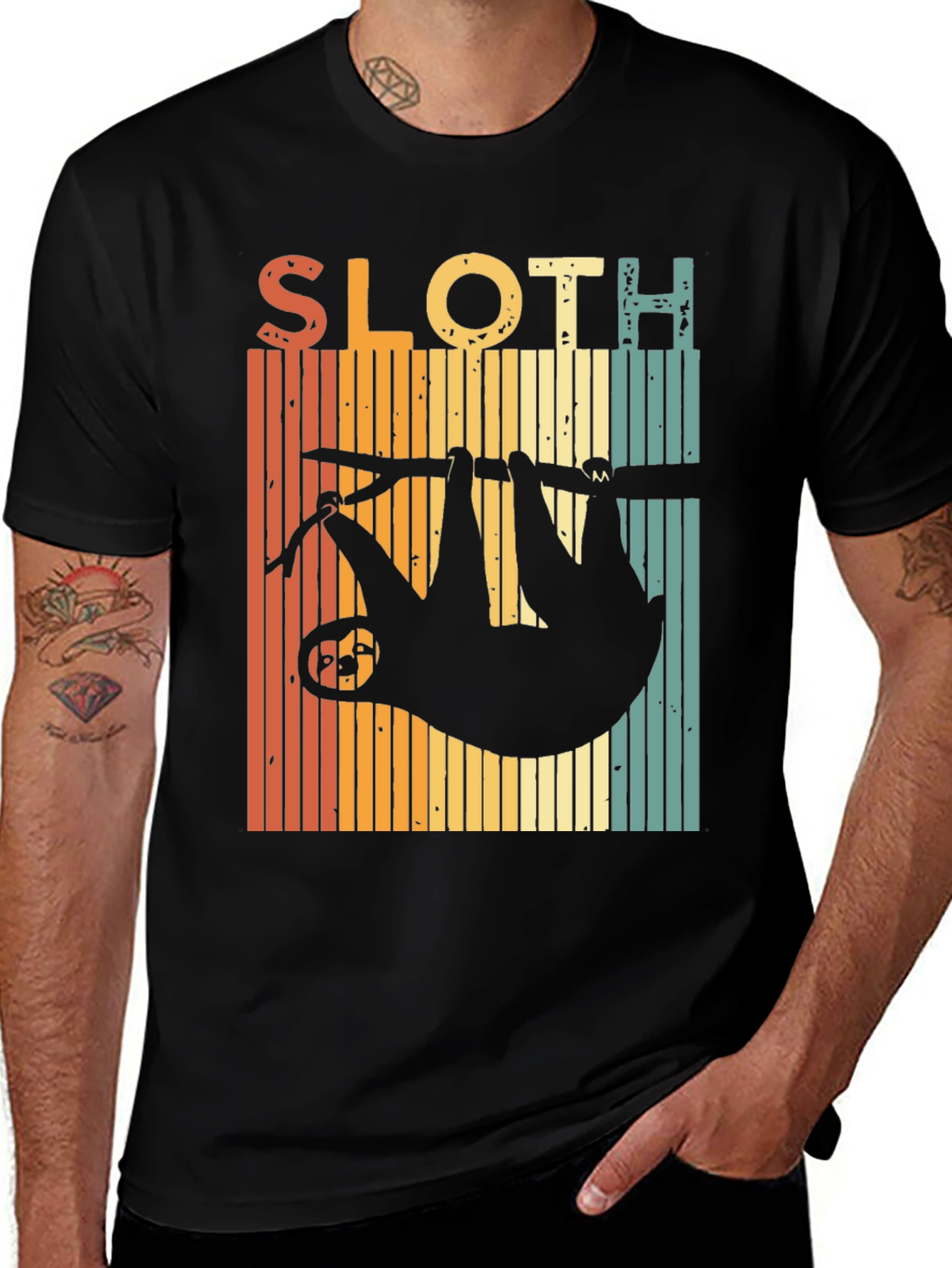 Variant 20 of Retro Sloth Graphic Tee