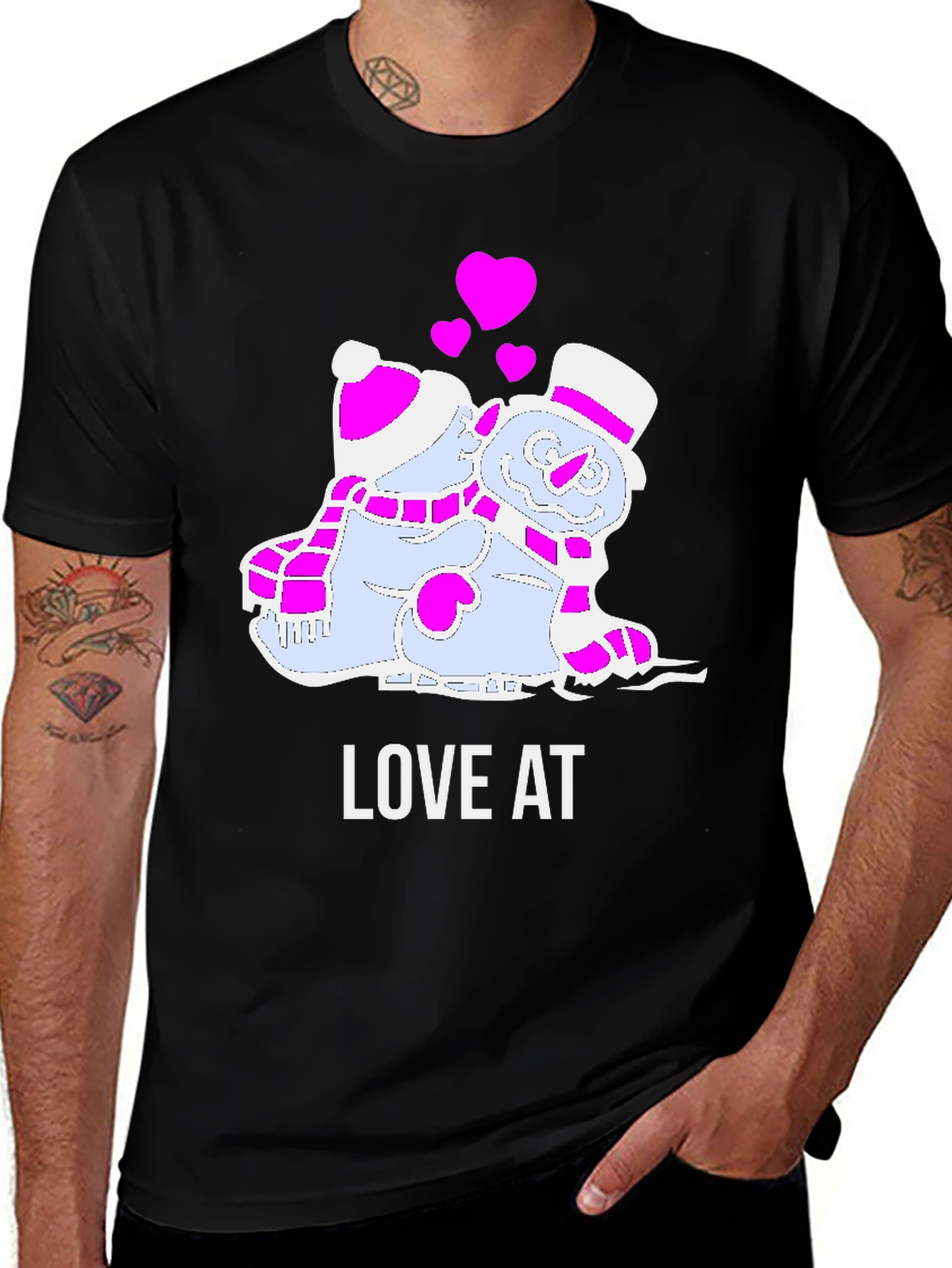 Variant 14 of Love at First Ice: Snowman Couple T-Shirt