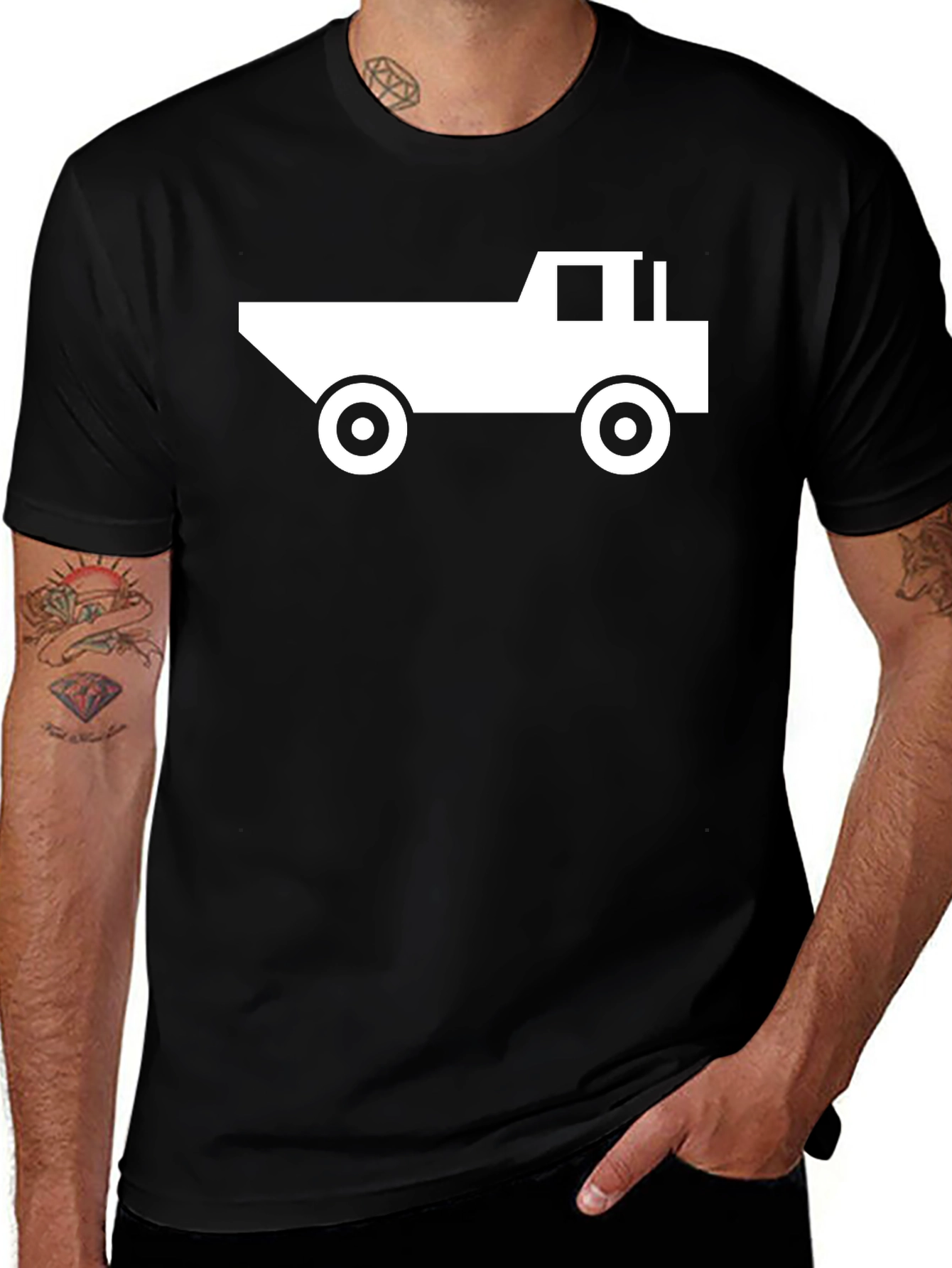 Variant 21 of Dump Truck Graphic Tee - Black