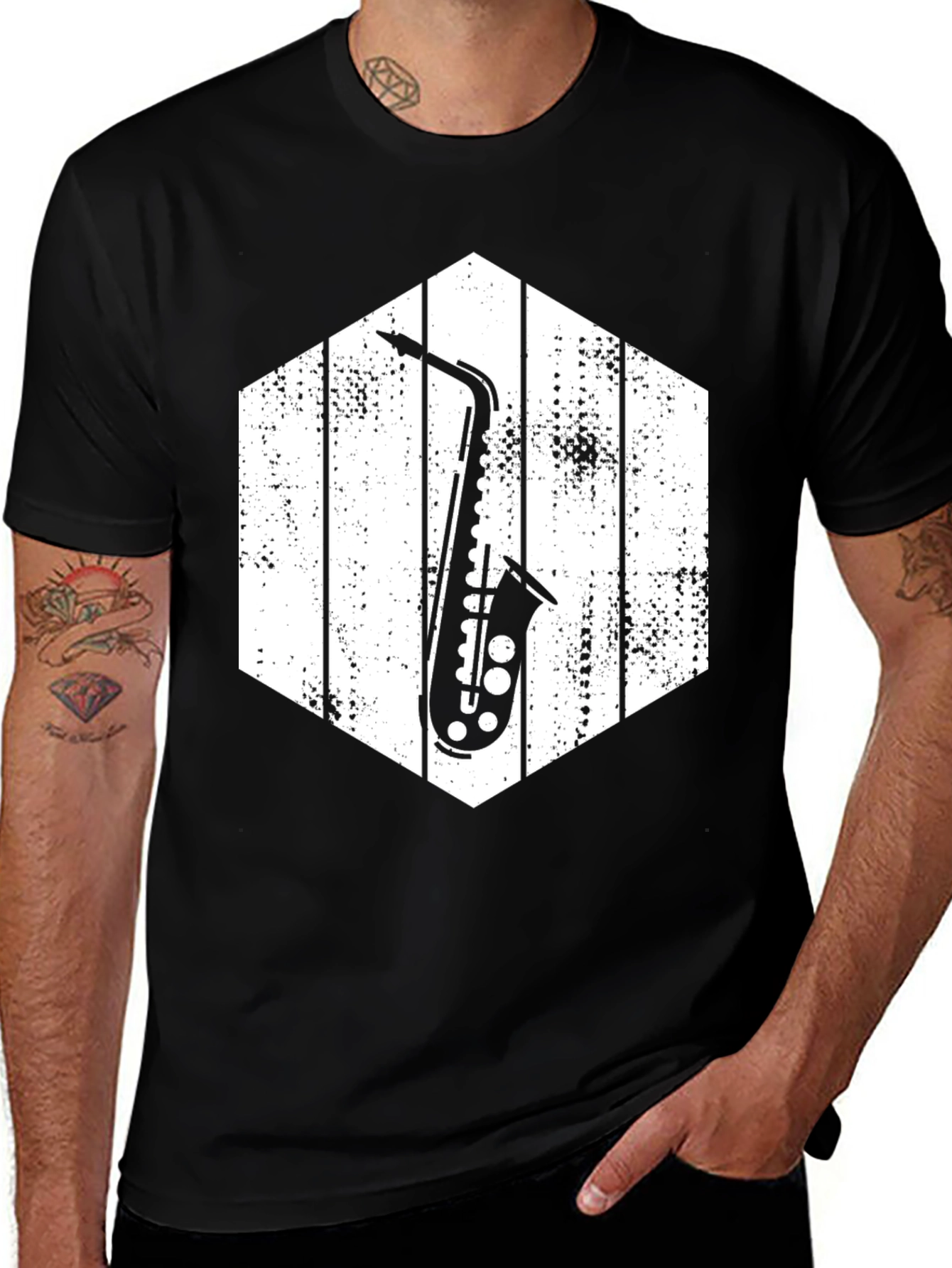 Variant 15 of Saxophone Graphic T-Shirt - Music Lover Tee
