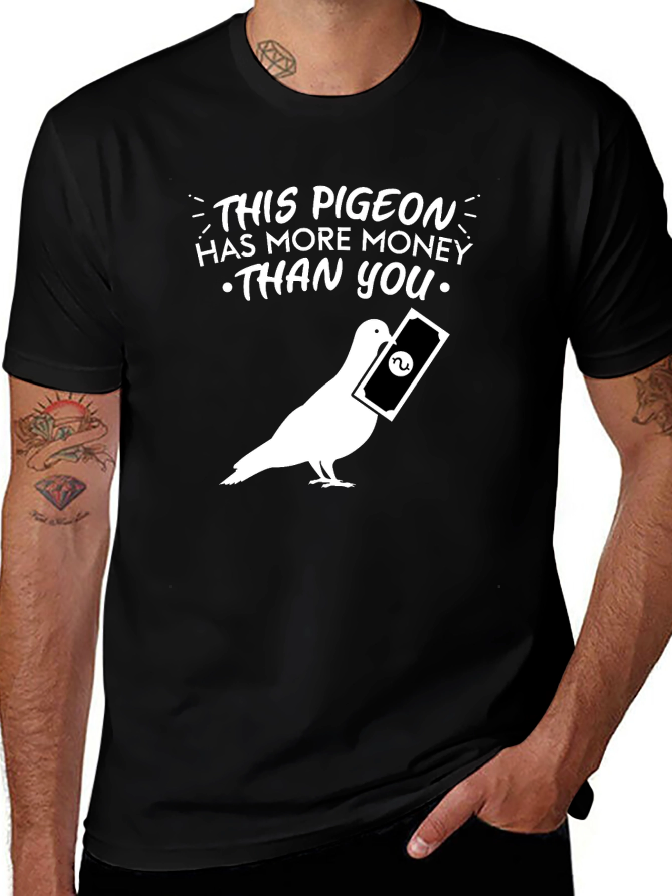 Variant 14 of This Pigeon Has More Money Than You Graphic Tee