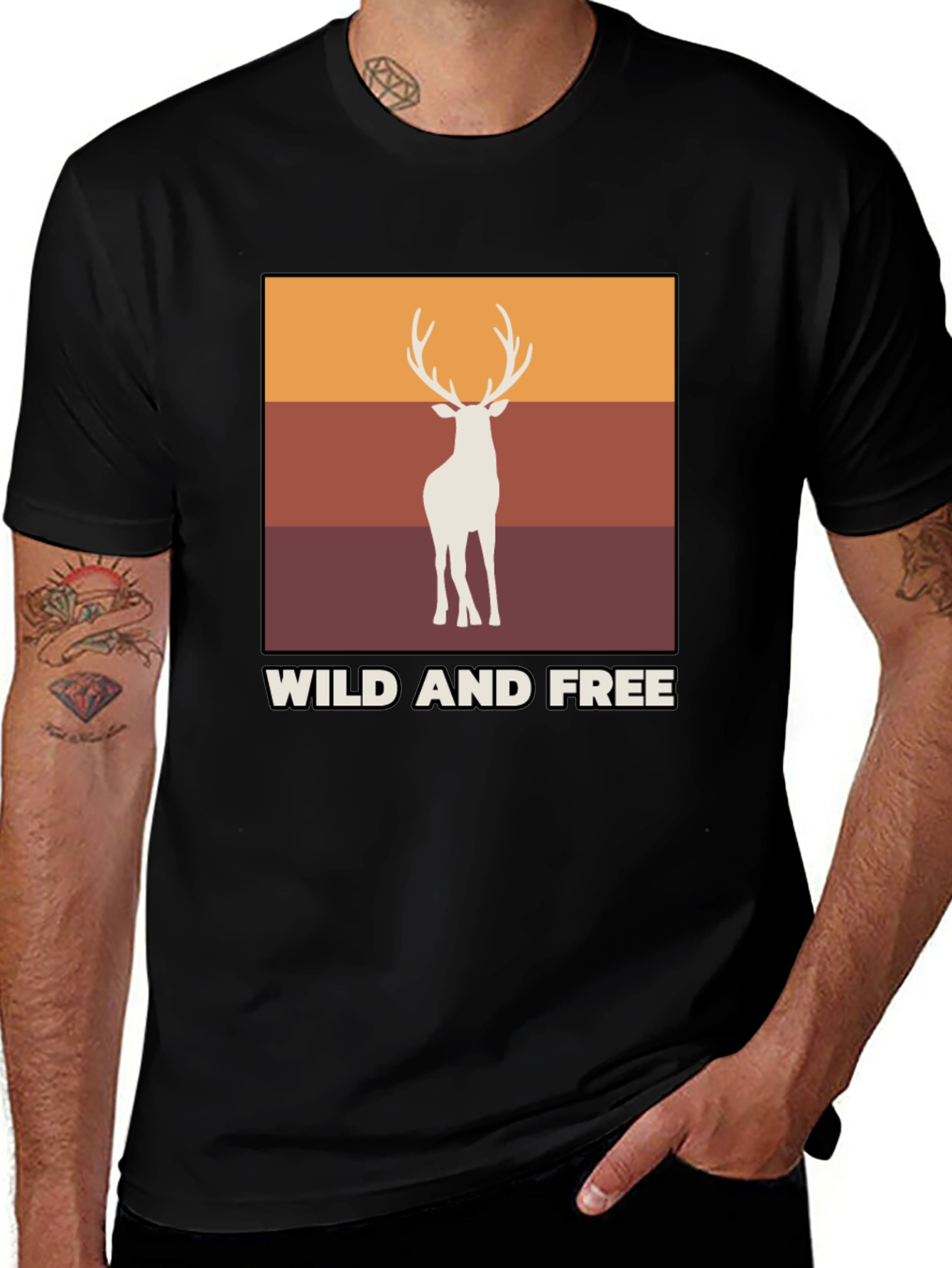 Variant 10 of Wild and Free Deer Graphic Tee