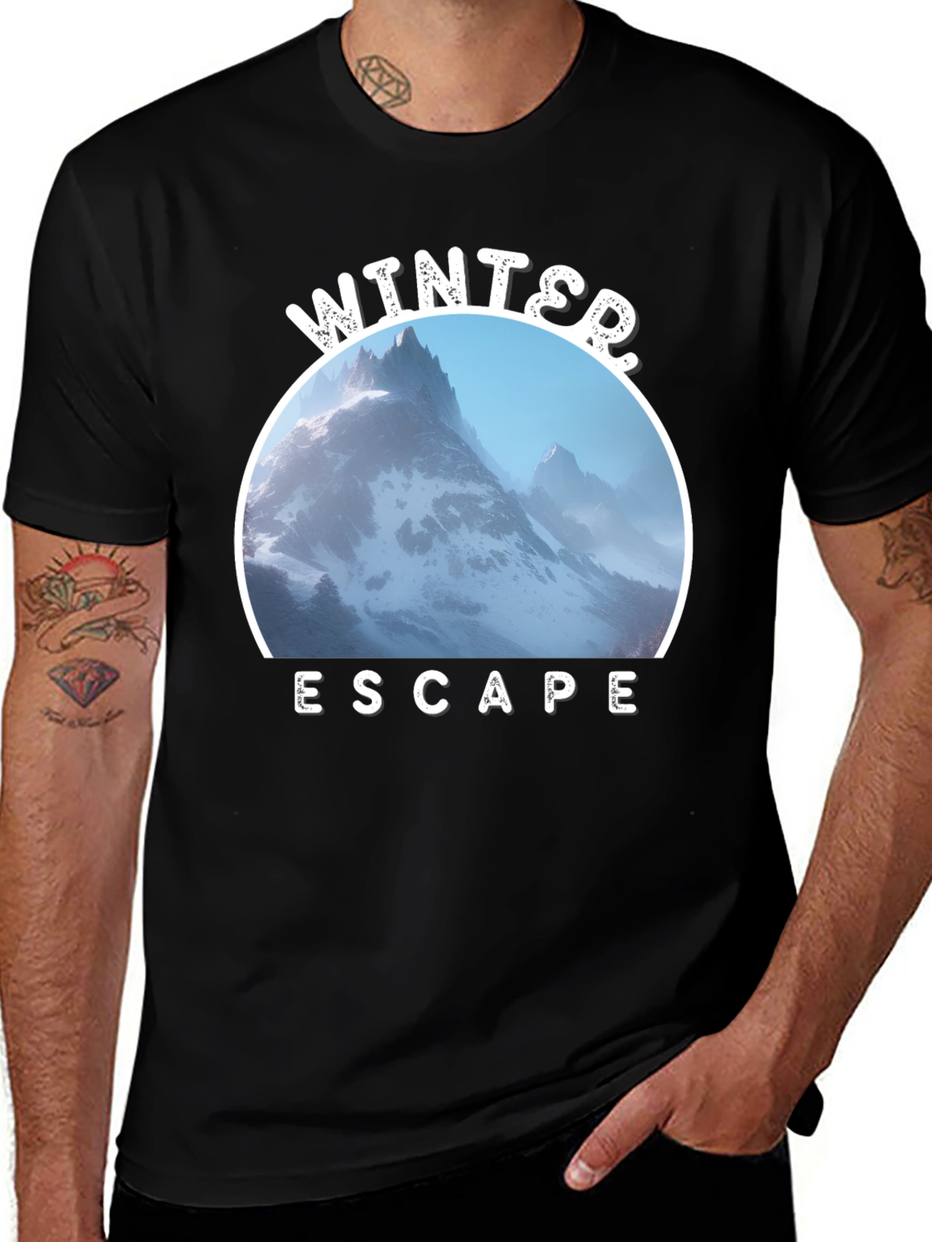 Variant 13 of Winter Escape Graphic T-Shirt