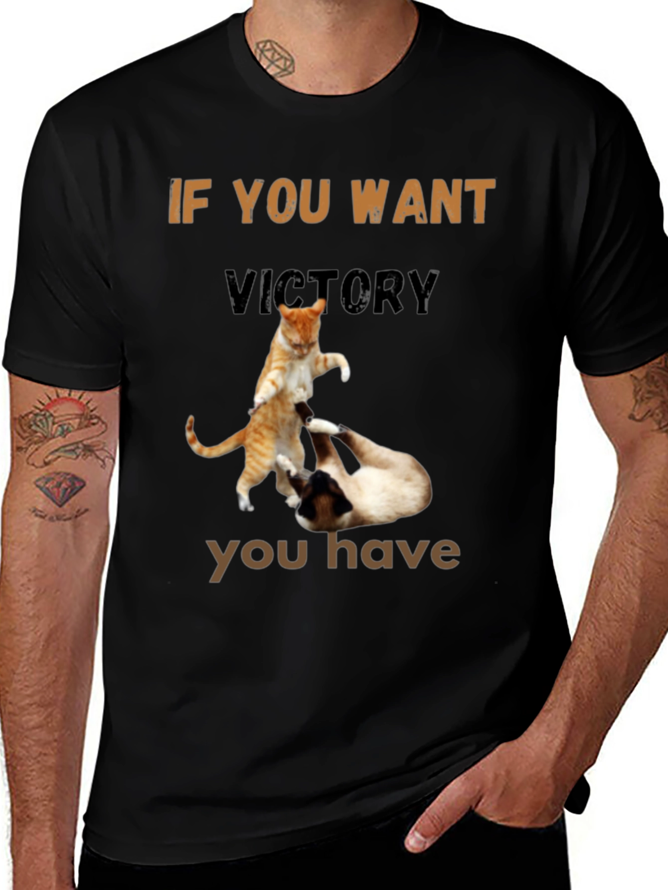 Variant 5 of Fighting Cats T-Shirt - If You Want Victory