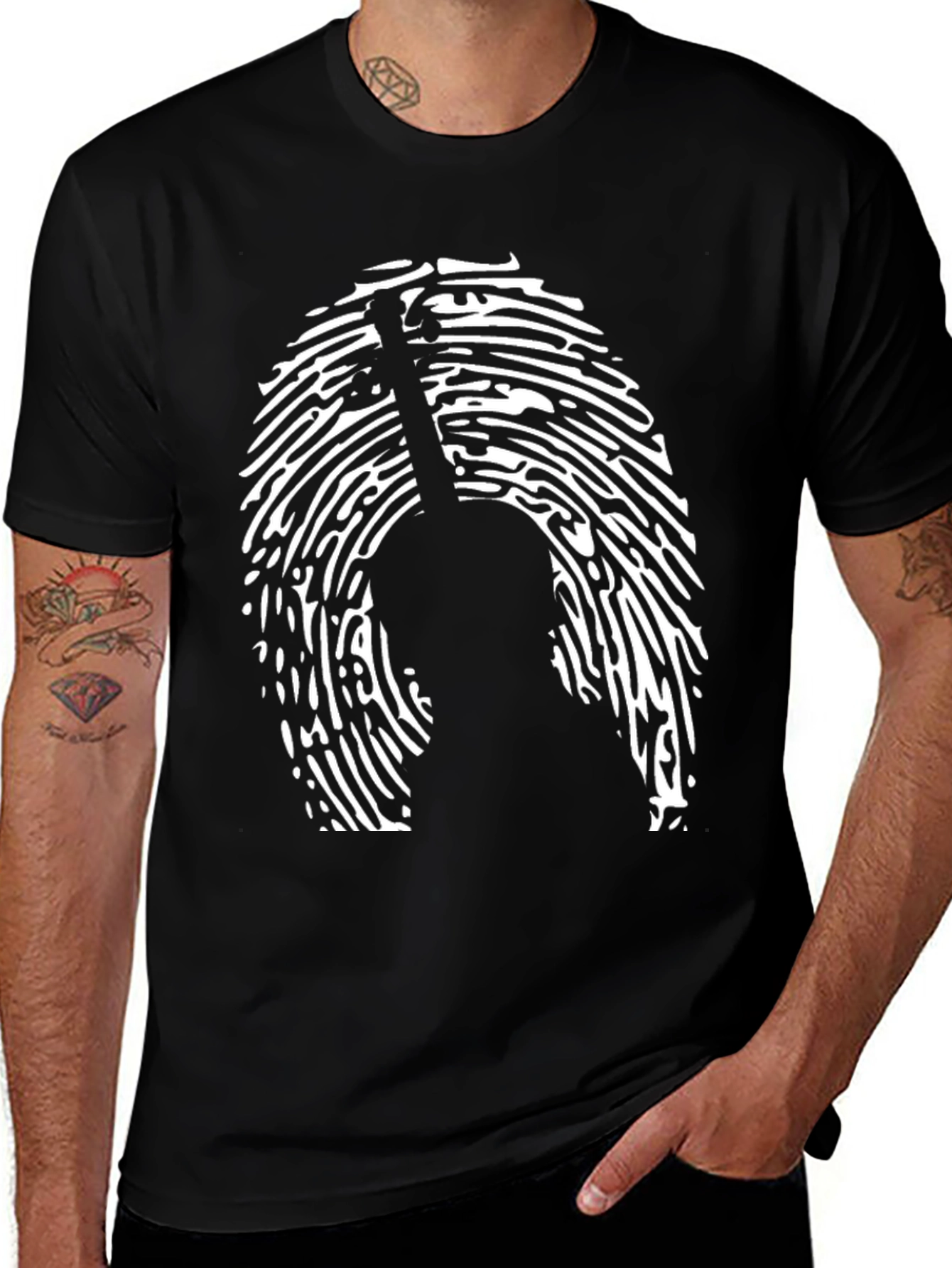 Variant 12 of Violin Fingerprint T-Shirt - Unique Musician Gift