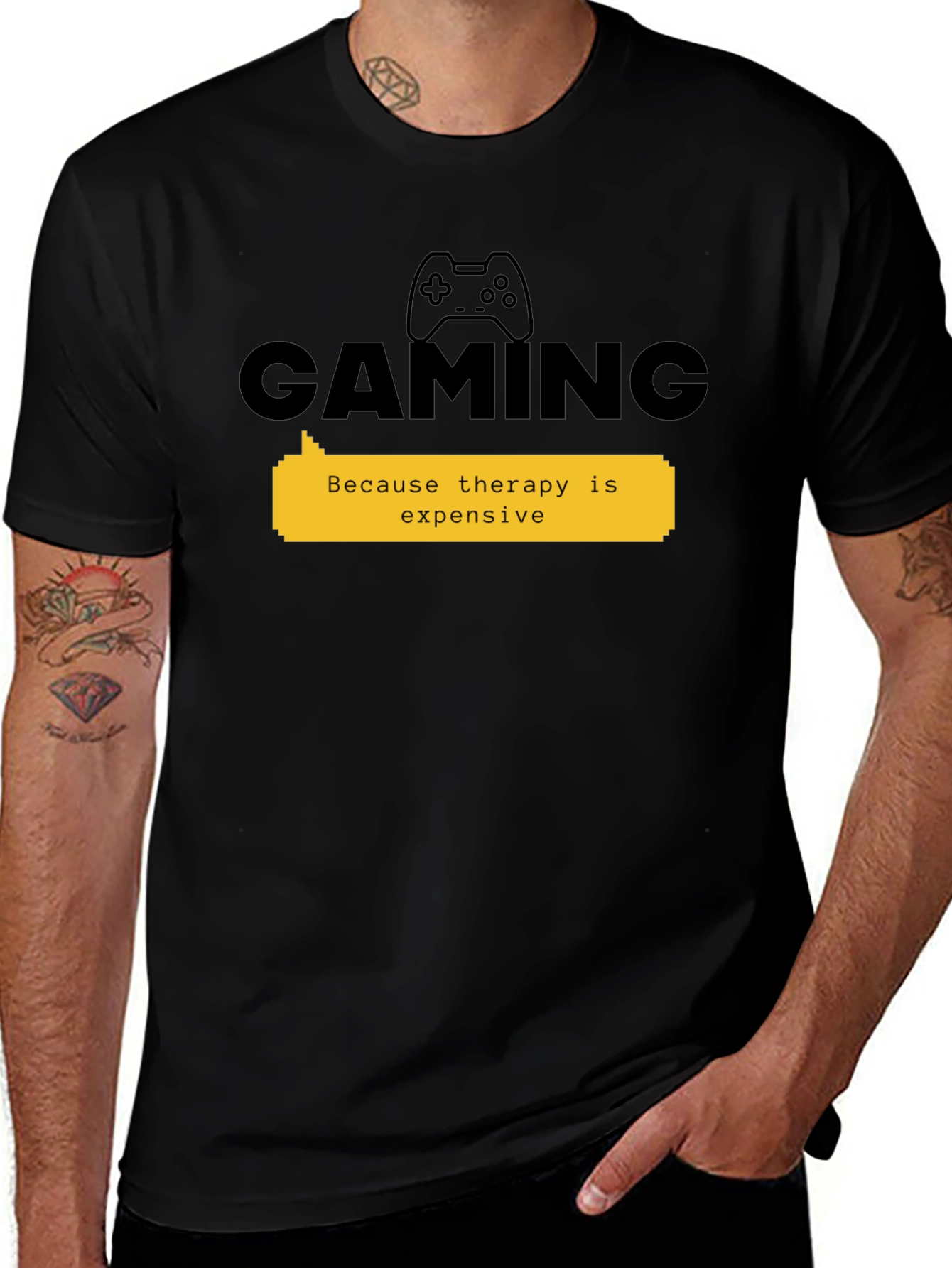 Variant 21 of Gaming Therapy Black Tee