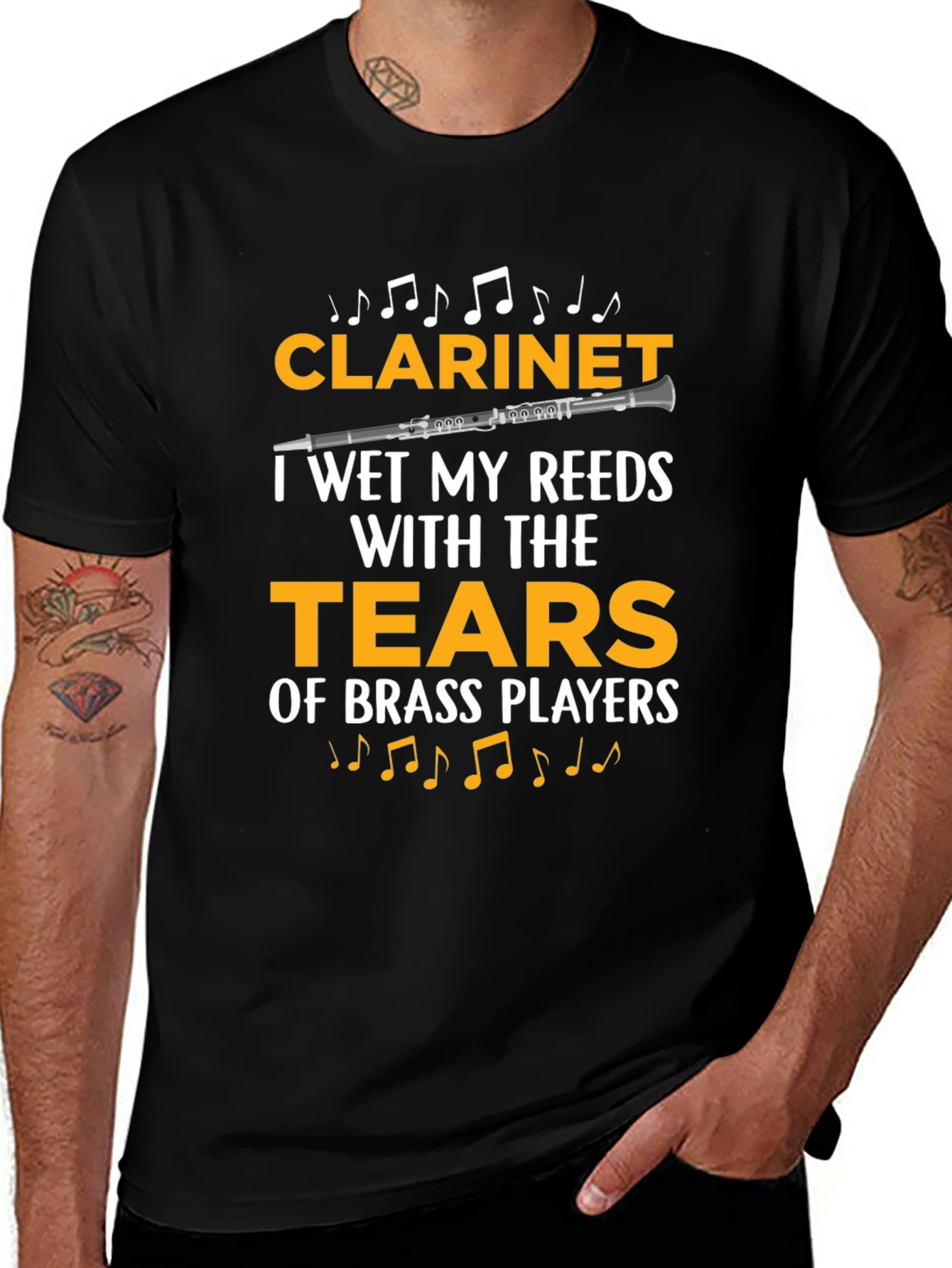 Variant 14 of Clarinet Player Funny T-Shirt: Tears of Brass Players