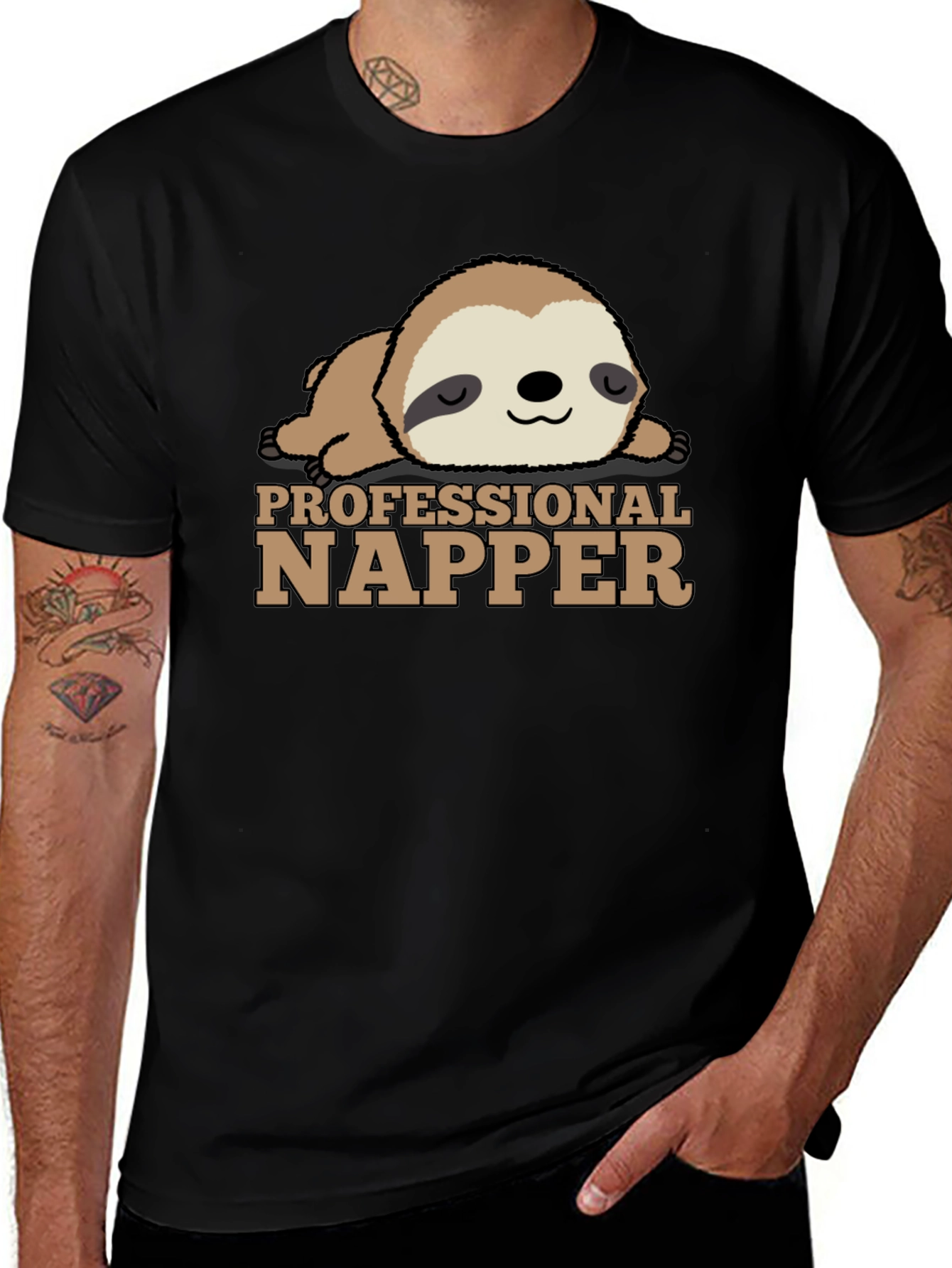 Professional Napper Sloth T-Shirt - Relax & Sleep in Style!