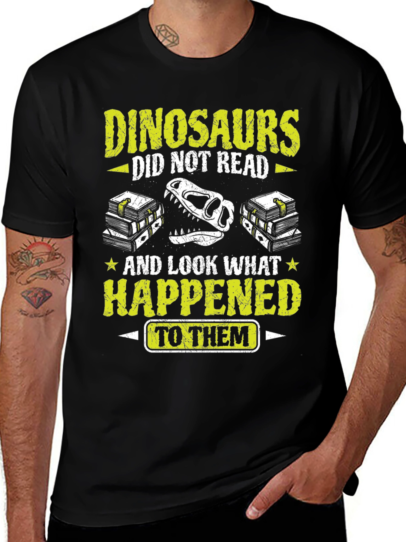 Dinosaurs Did Not Read Funny T-Shirt