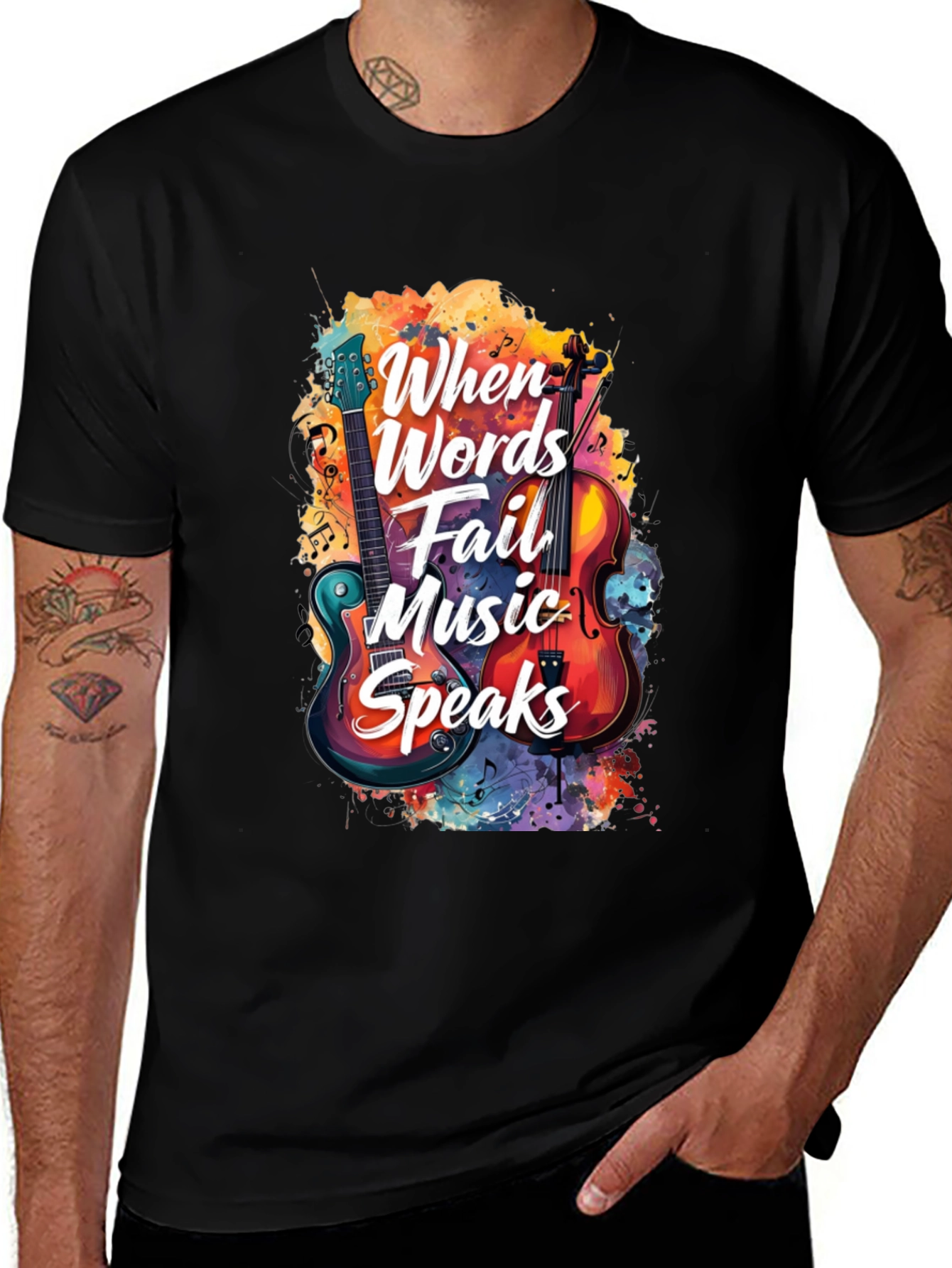 Variant 21 of Music Speaks Graphic Tee
