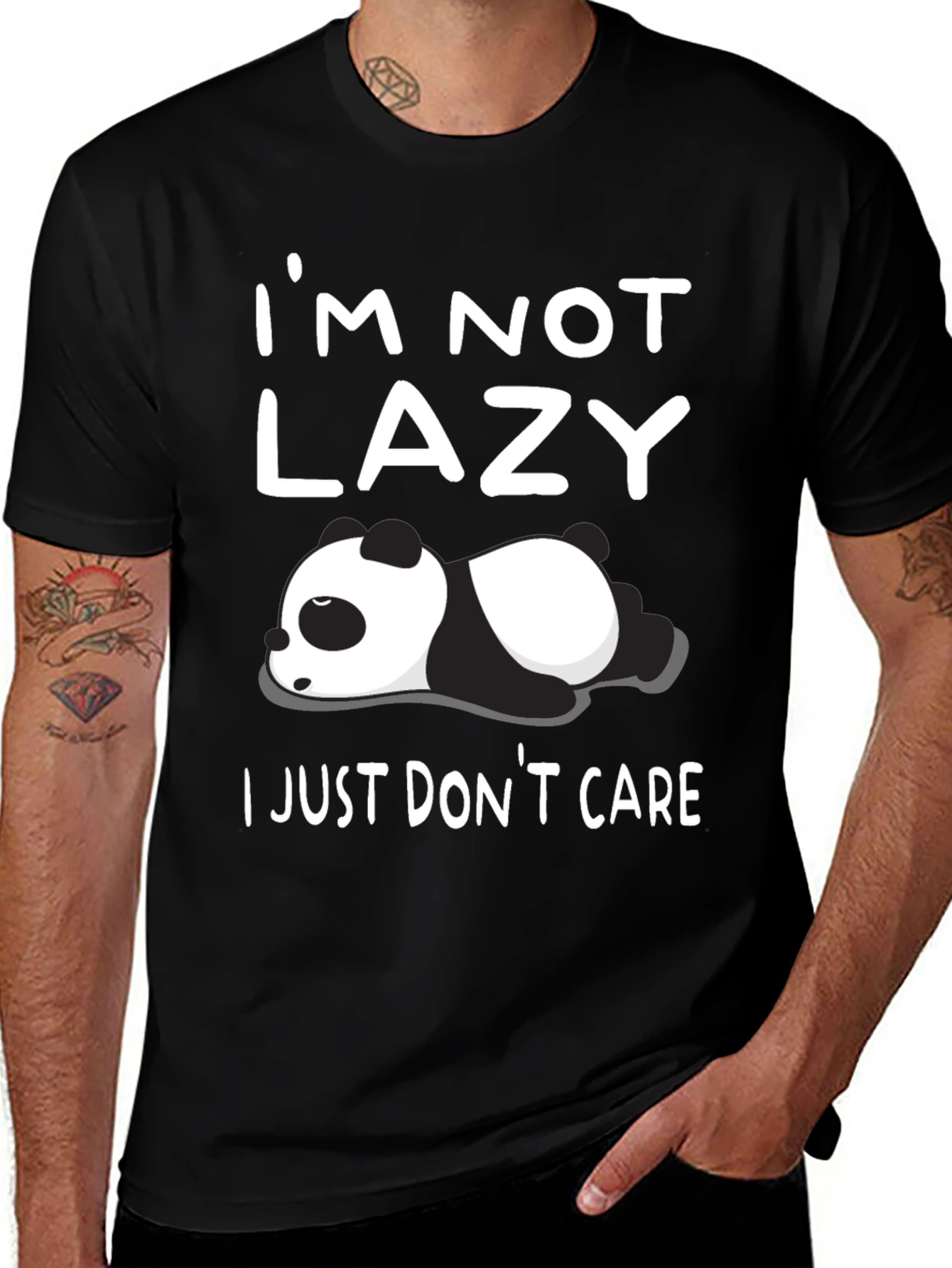 Variant 30 of Funny Panda I'm Not Lazy Men's T-Shirt