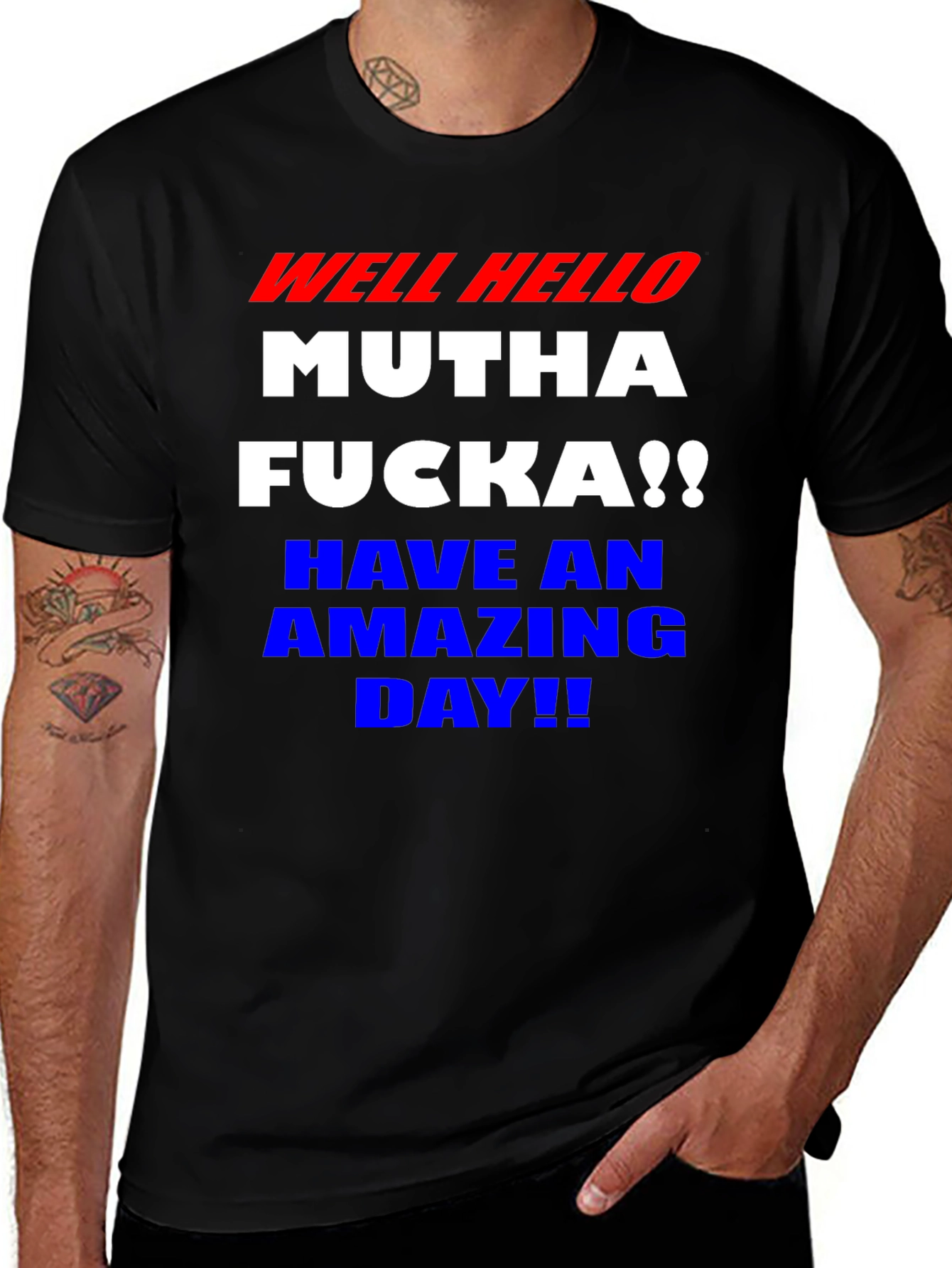 Variant 18 of Well Hello Mutha Trucker Funny Graphic T-Shirt