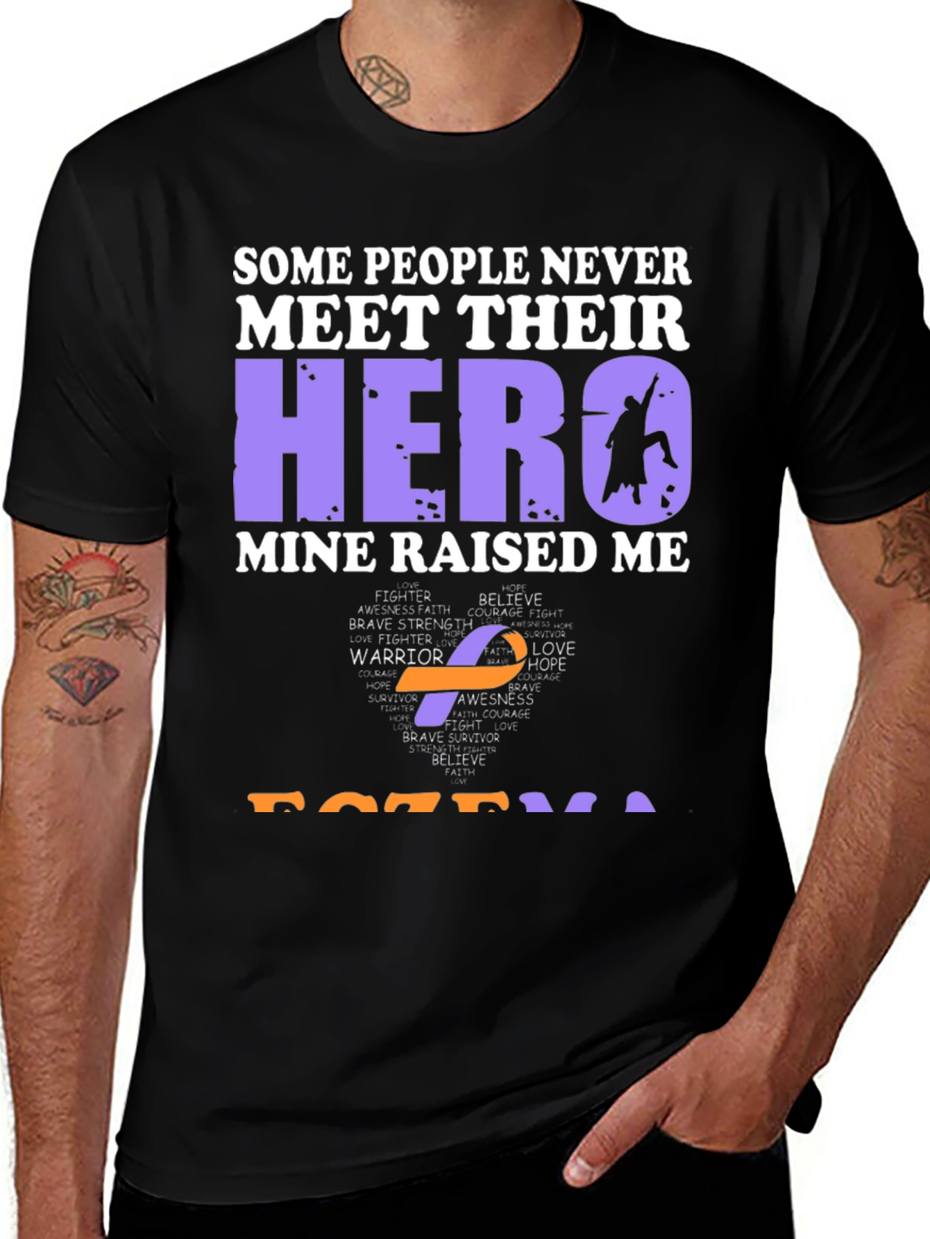 Variant 8 of My Hero Raised Me Awareness T-Shirt
