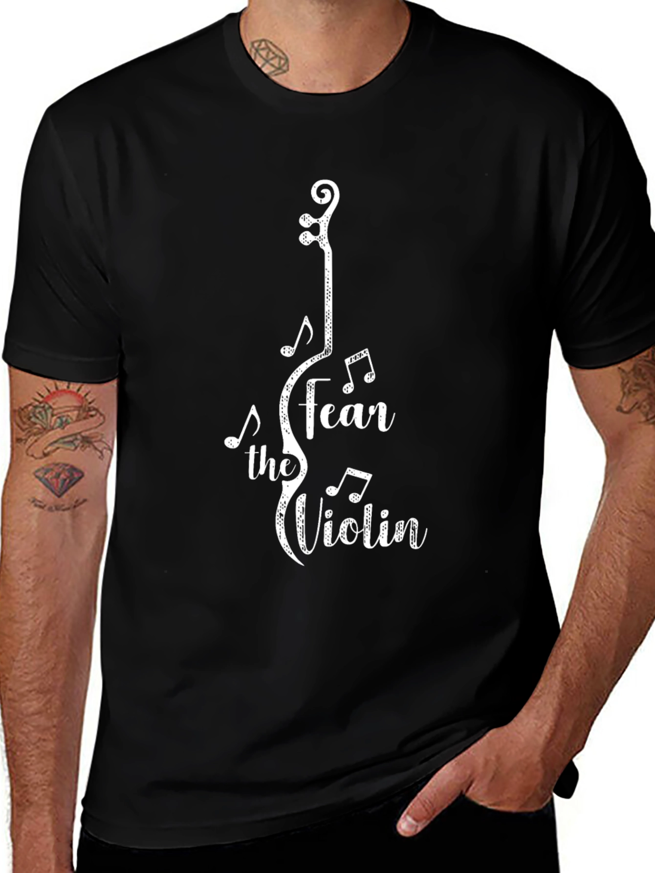 Variant 4 of Fear the Violin Black Graphic Tee