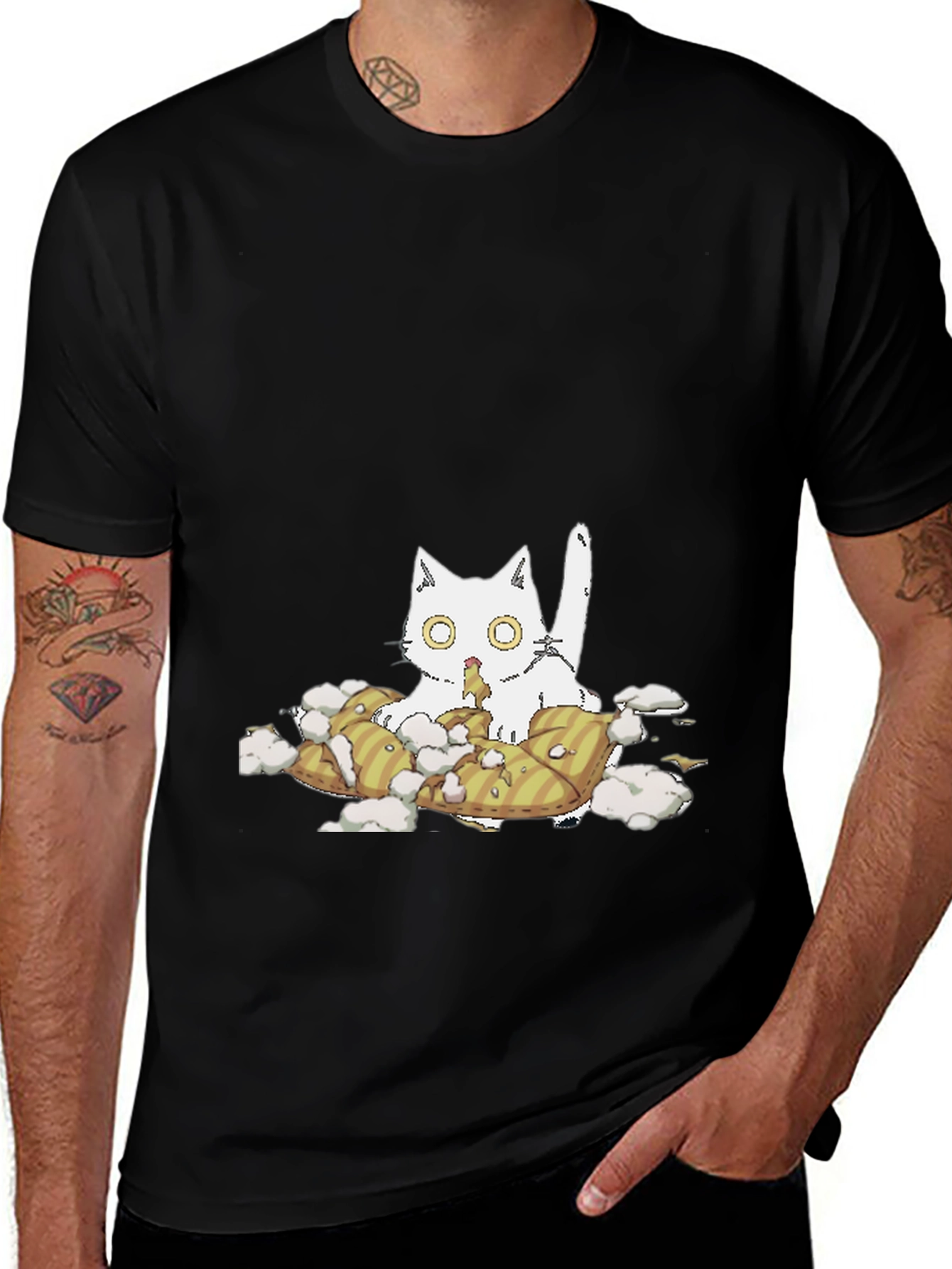 Variant 29 of Cat Pillow T-Shirt - Quirky Comfort