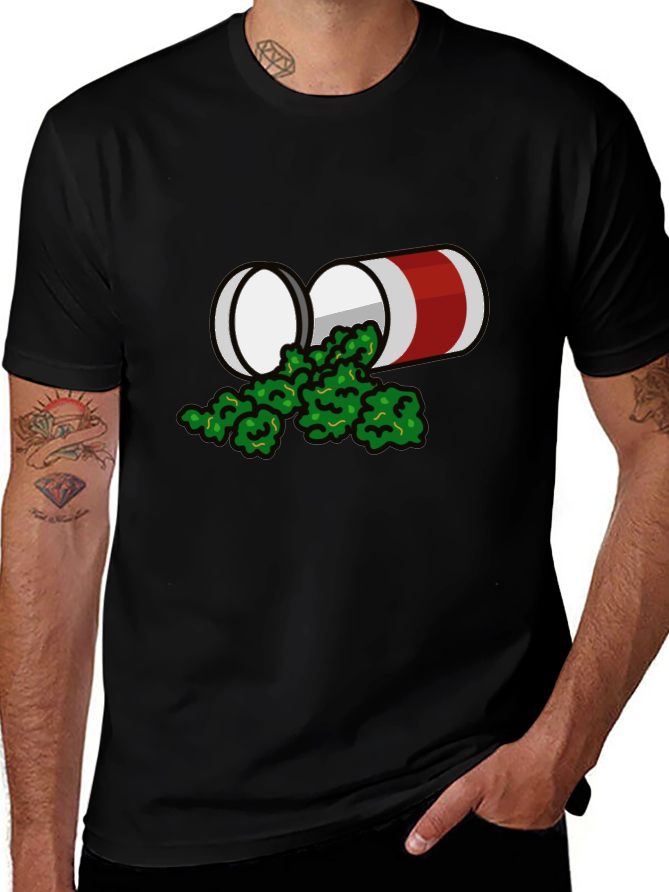 Variant 12 of Novelty Pill Bottle Design T-Shirt